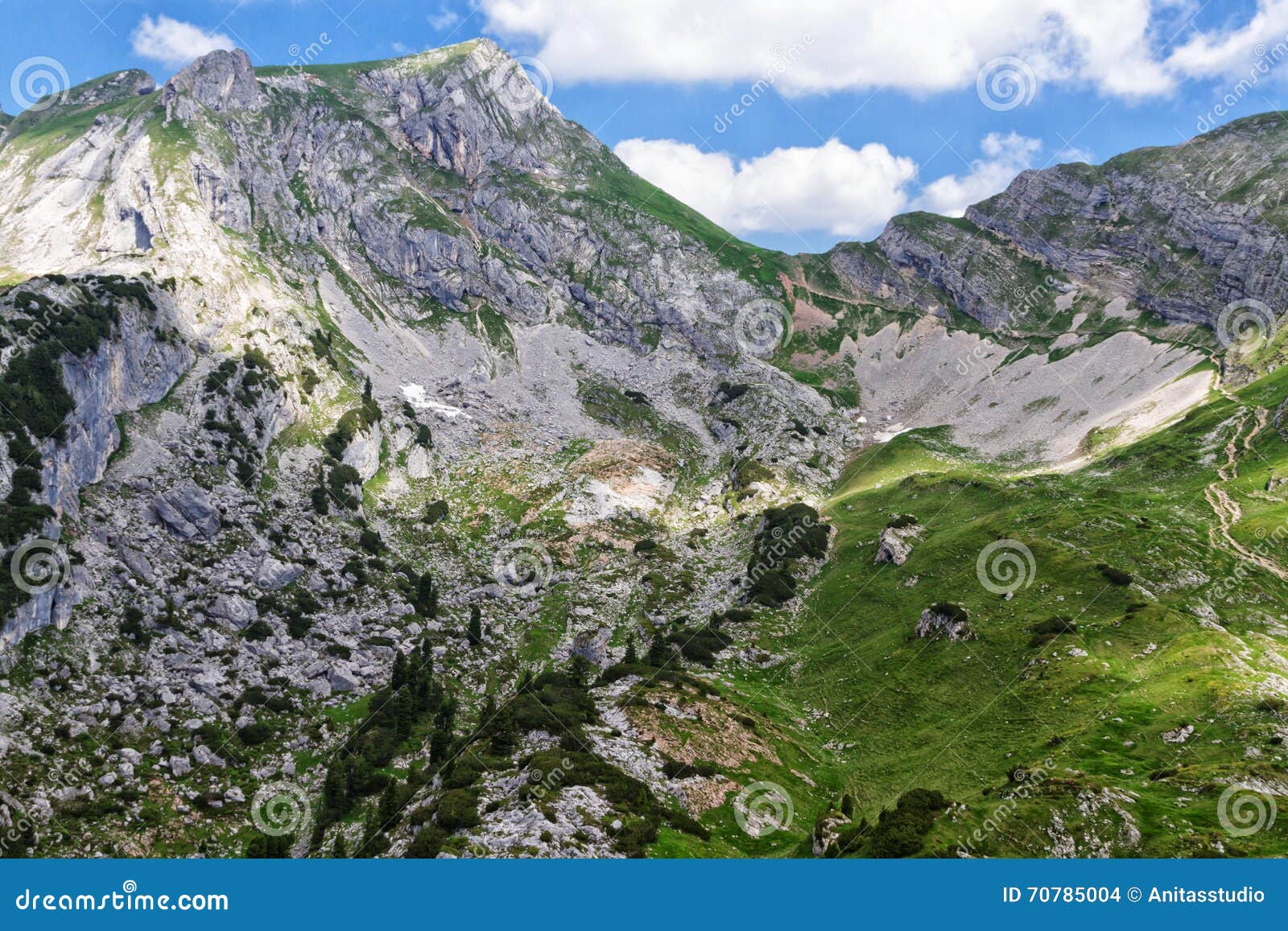 mountain landscape in the alps. view of the rofan peak. austria, tiro