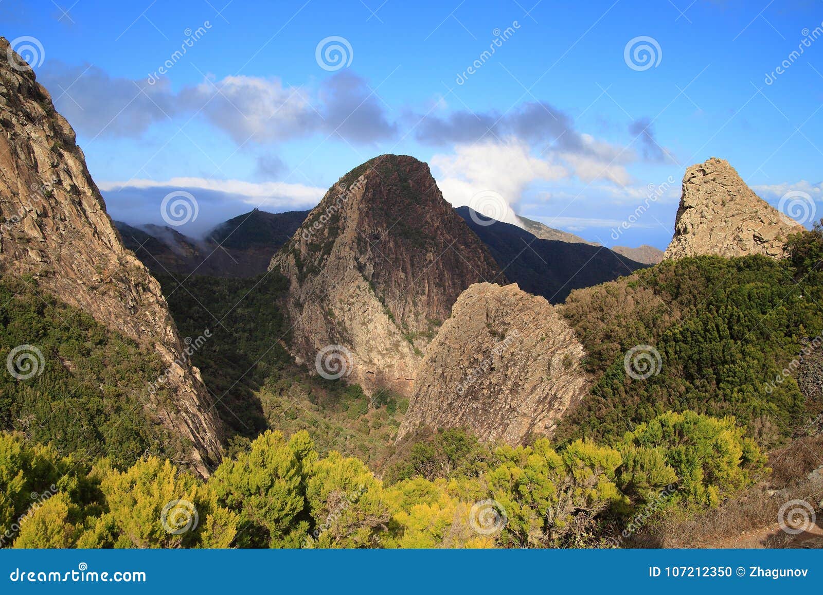 mountain landscape of the island of la gomera. canary islands. spain