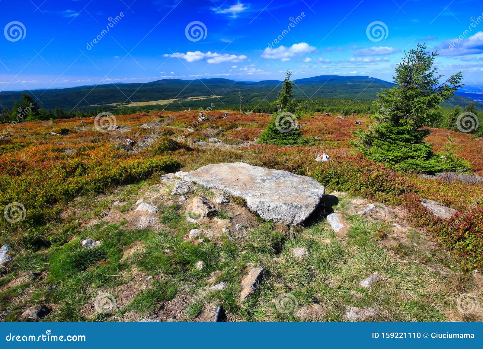 mountain landscape - izera or jizera mountains viewpoint