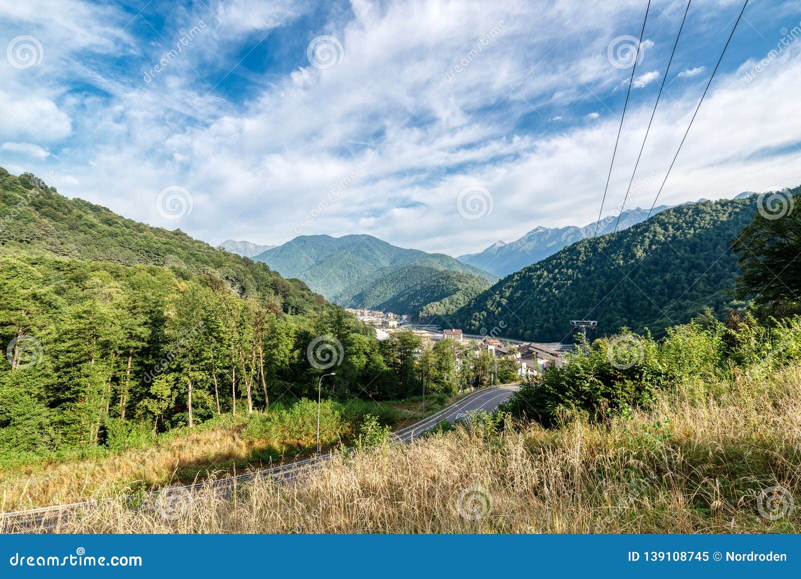 Mountain Landscape. Sunny Day Stock Image - Image of pine, blue: 139108745