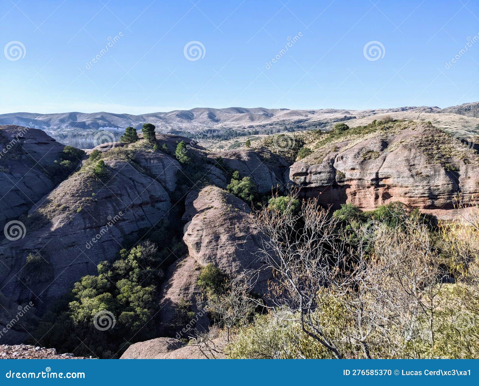 mountain landscapes of ongamira in the cordoba mountains, argentina