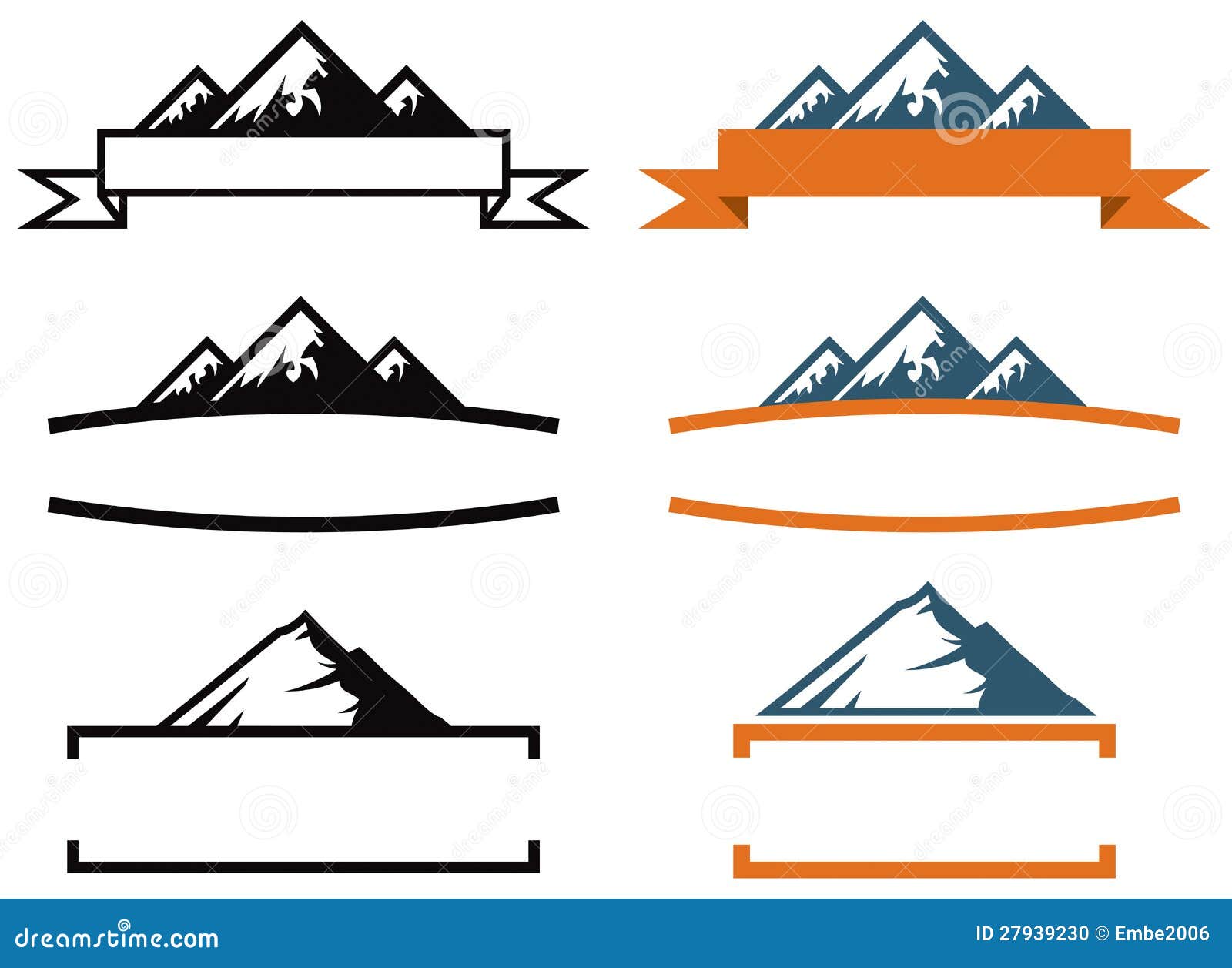 mountain logo set