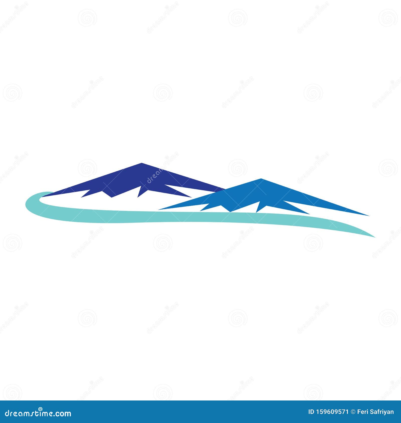 Mountain logo template stock vector. Illustration of silhouette - 159609571