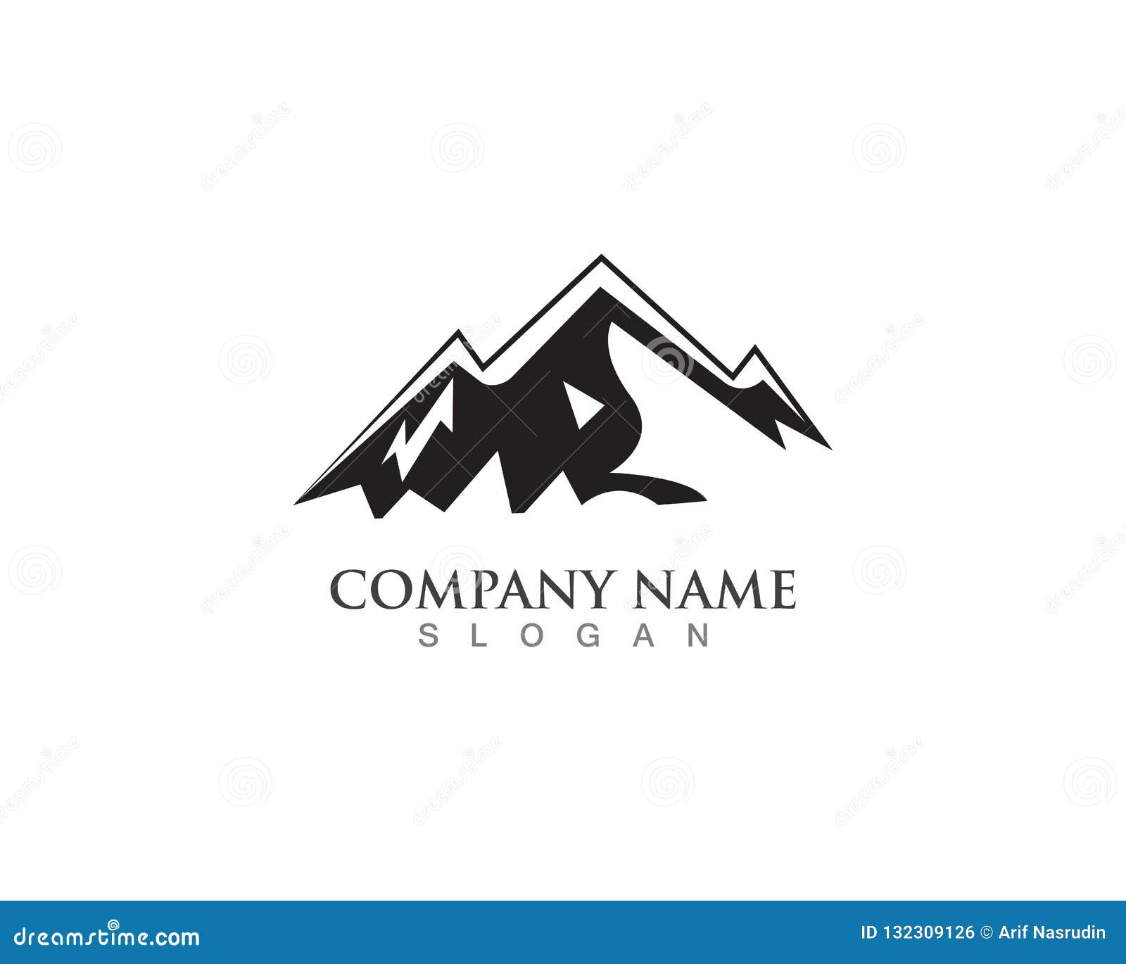 Mountain Nature Logo Business Vector Clipart Stock Illustration ...