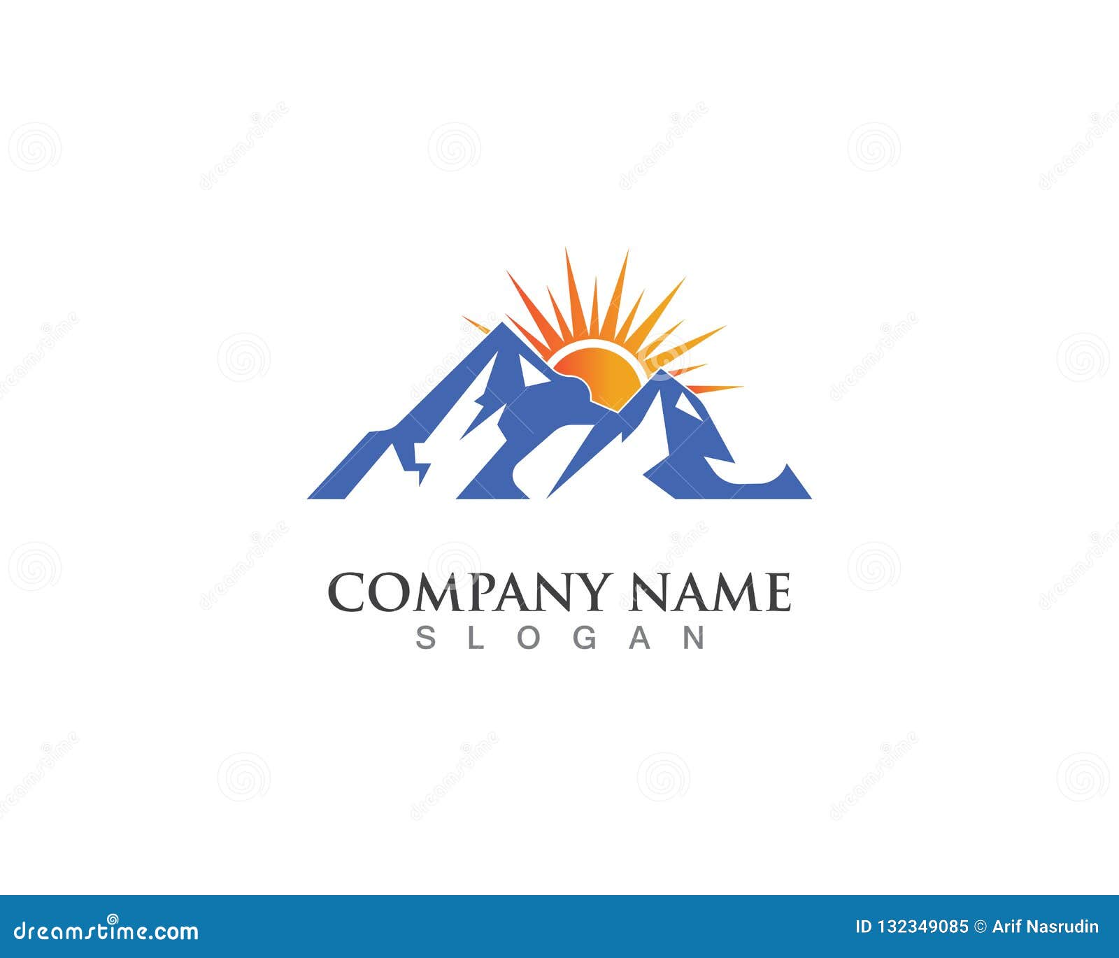 Mountain Nature Logo Business Vector Clipart Stock Illustration ...