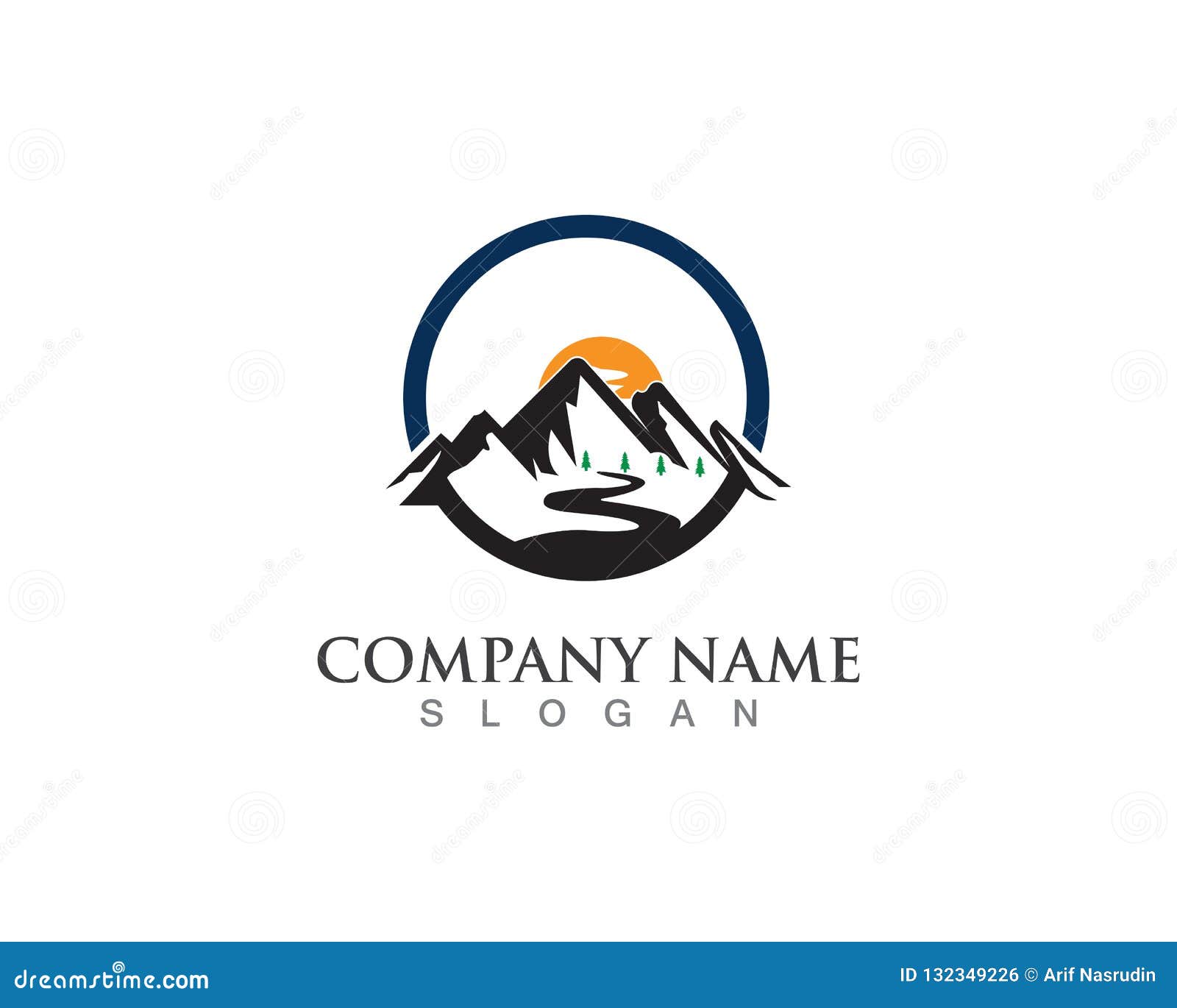 Mountain Nature Logo Business Vector Clipart Stock Illustration ...