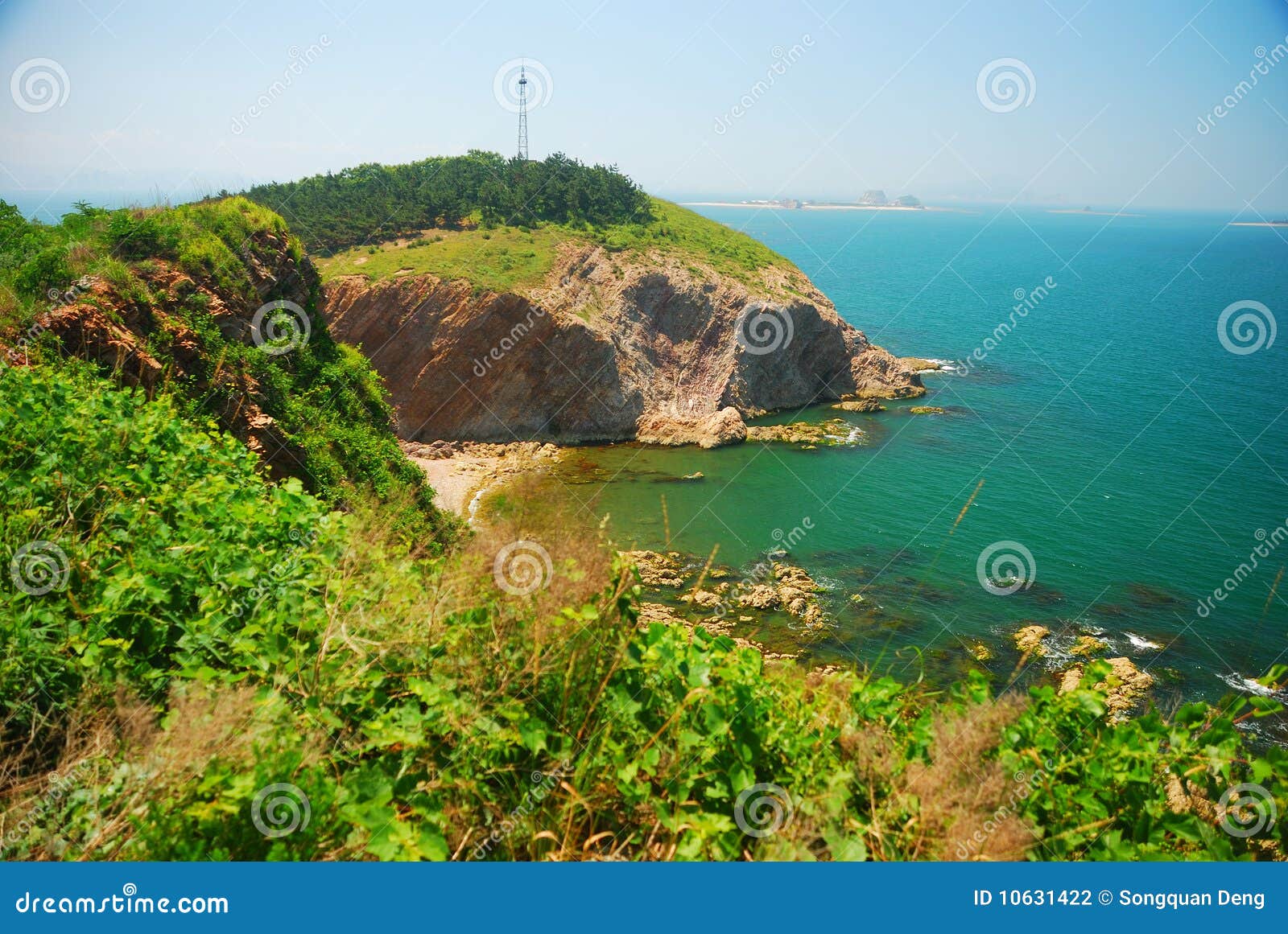 Mountain and ocean stock photo. Image of coast, china - 10631422