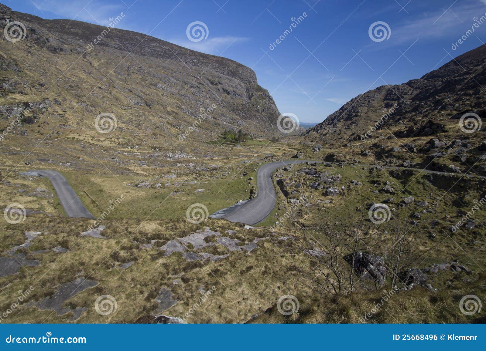 Mountain Pass Road Inside Gap of Dunloe, Ireland Stock Photo Image of