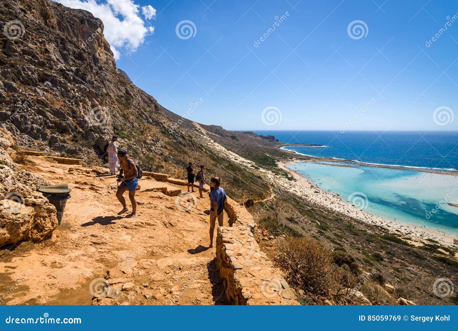 The Mountain Path for the Descent from the Top Plateau To Balos