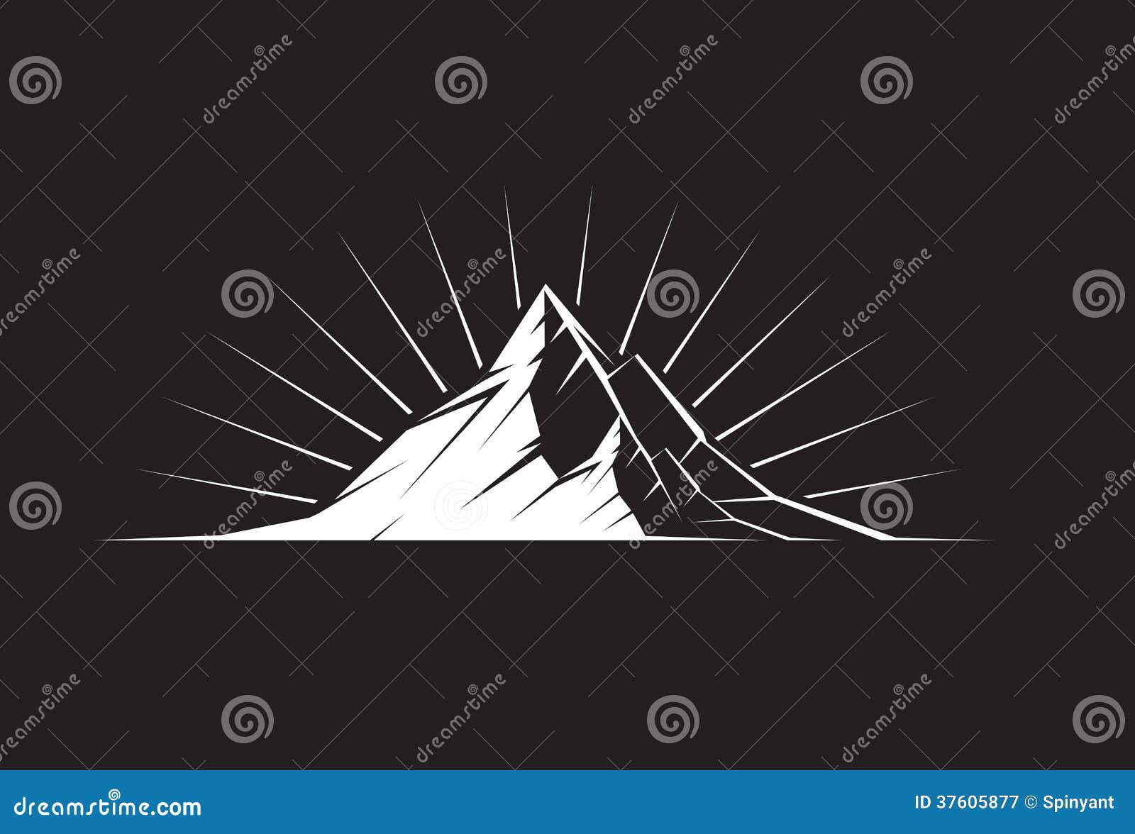 mountain peak by night