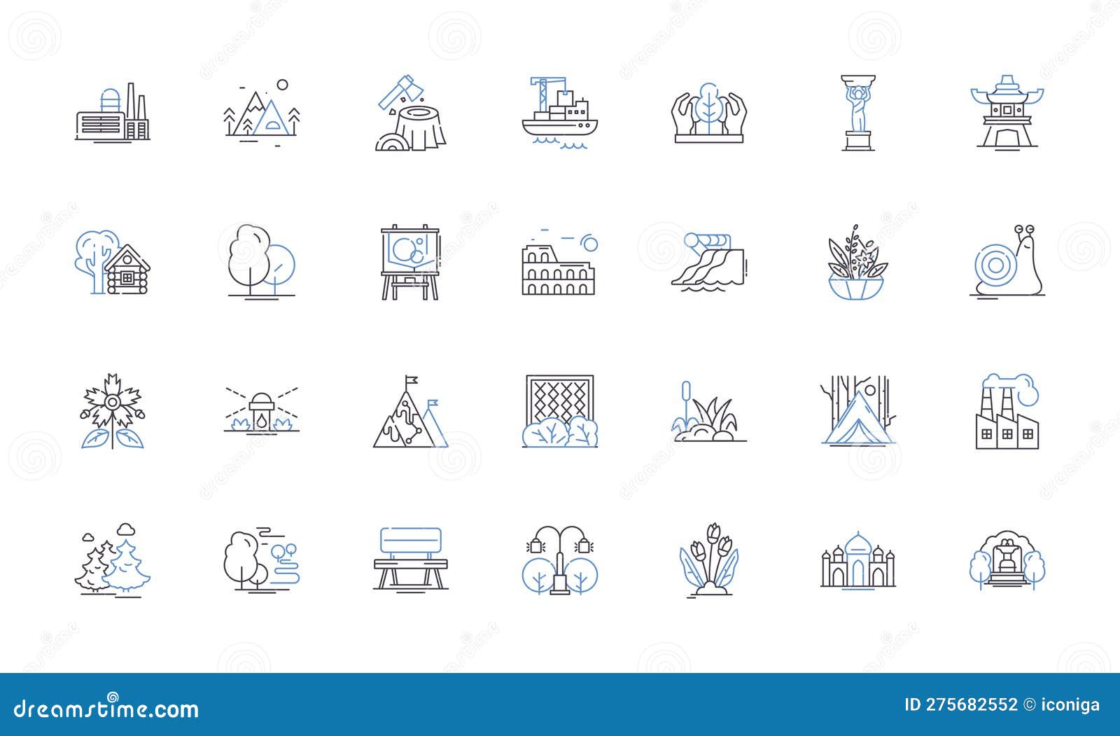 mountain peaks line icons collection. summit, peak, altitude, ridge, elevation, apex, ascent  and linear