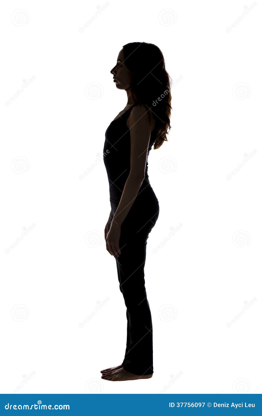 royalty free stock photography mountain pose silhouette standing yoga series same model available image37756097