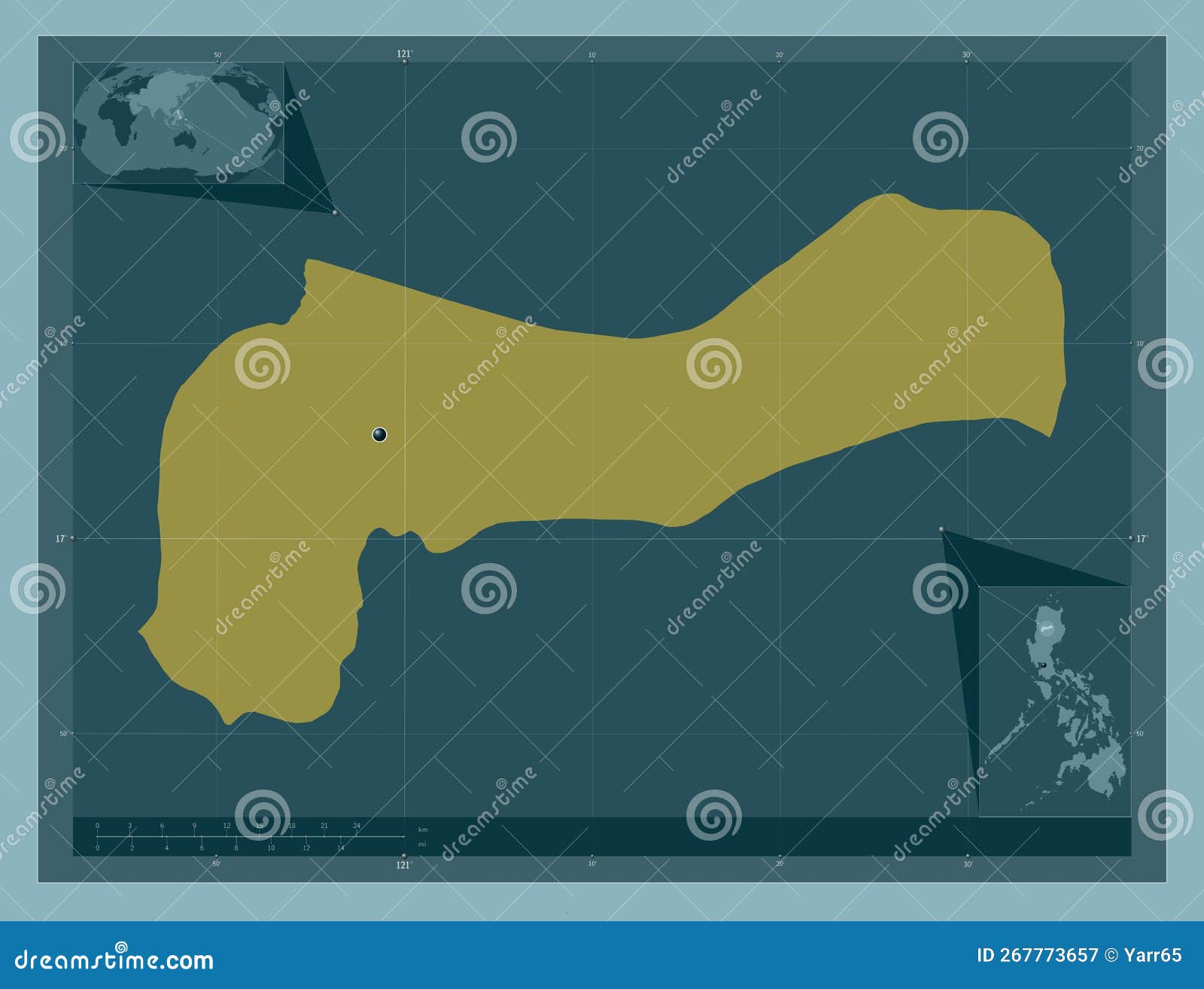 Mountain Province, Philippines. Solid. Capital Stock Illustration