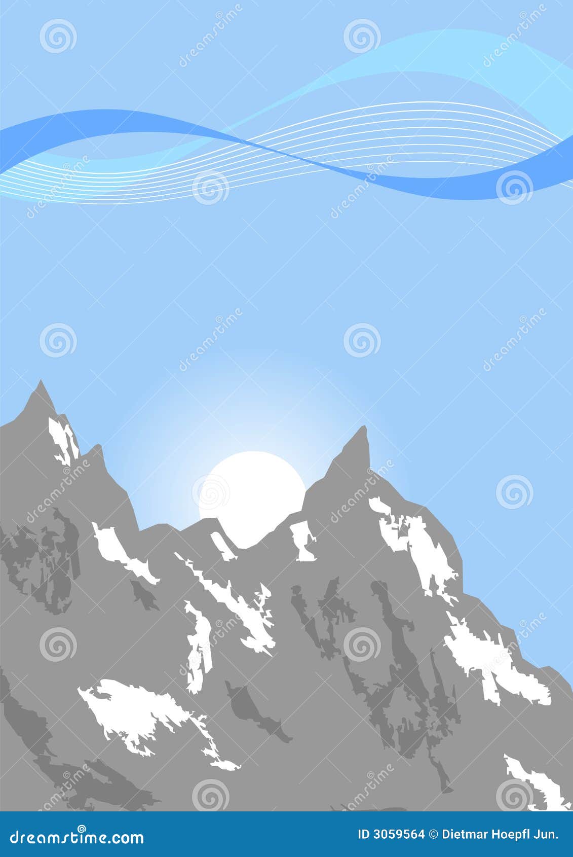 Mountain range stock vector. Illustration of grey, covered - 3059564