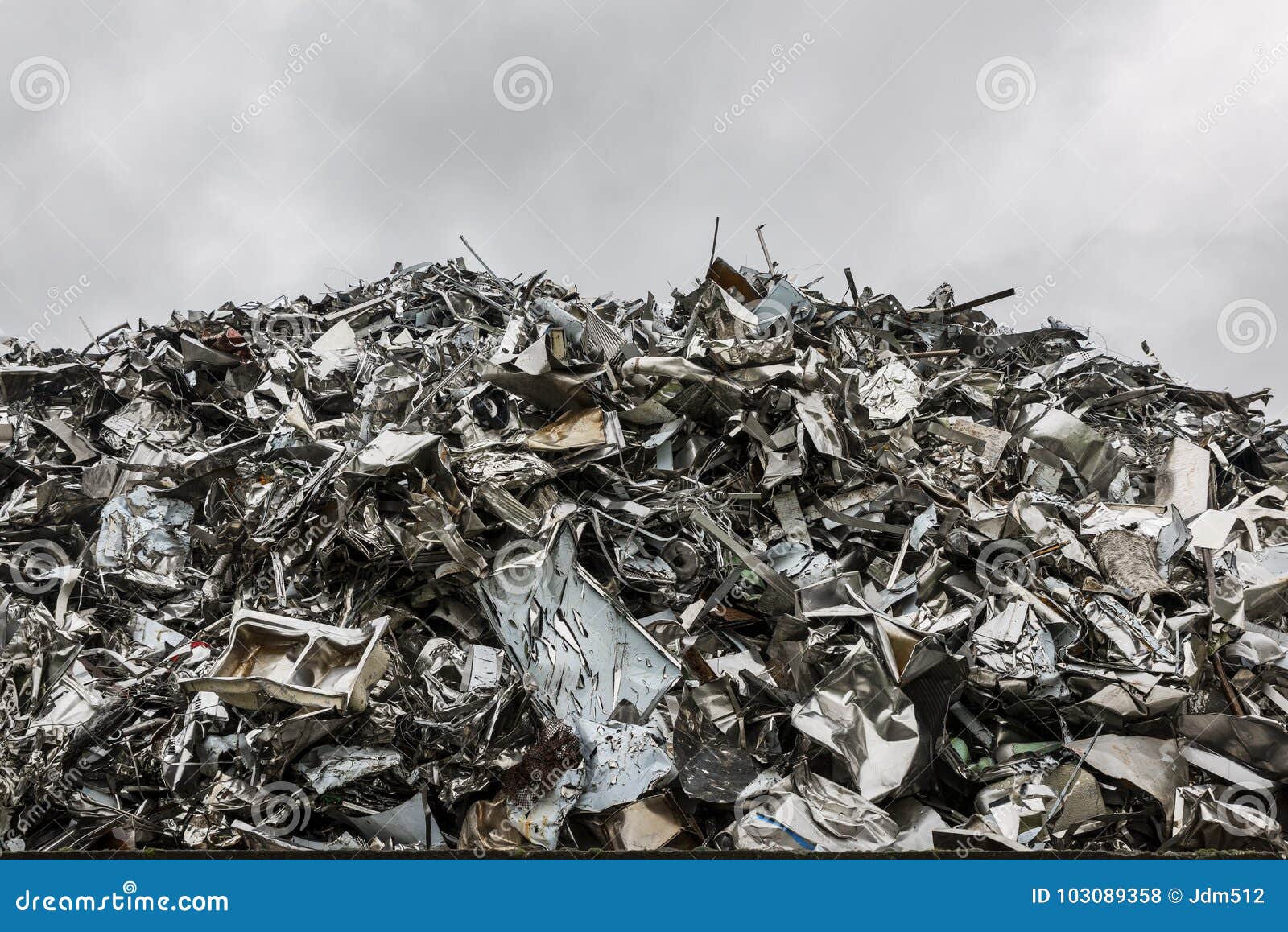 mountain of recycling steel