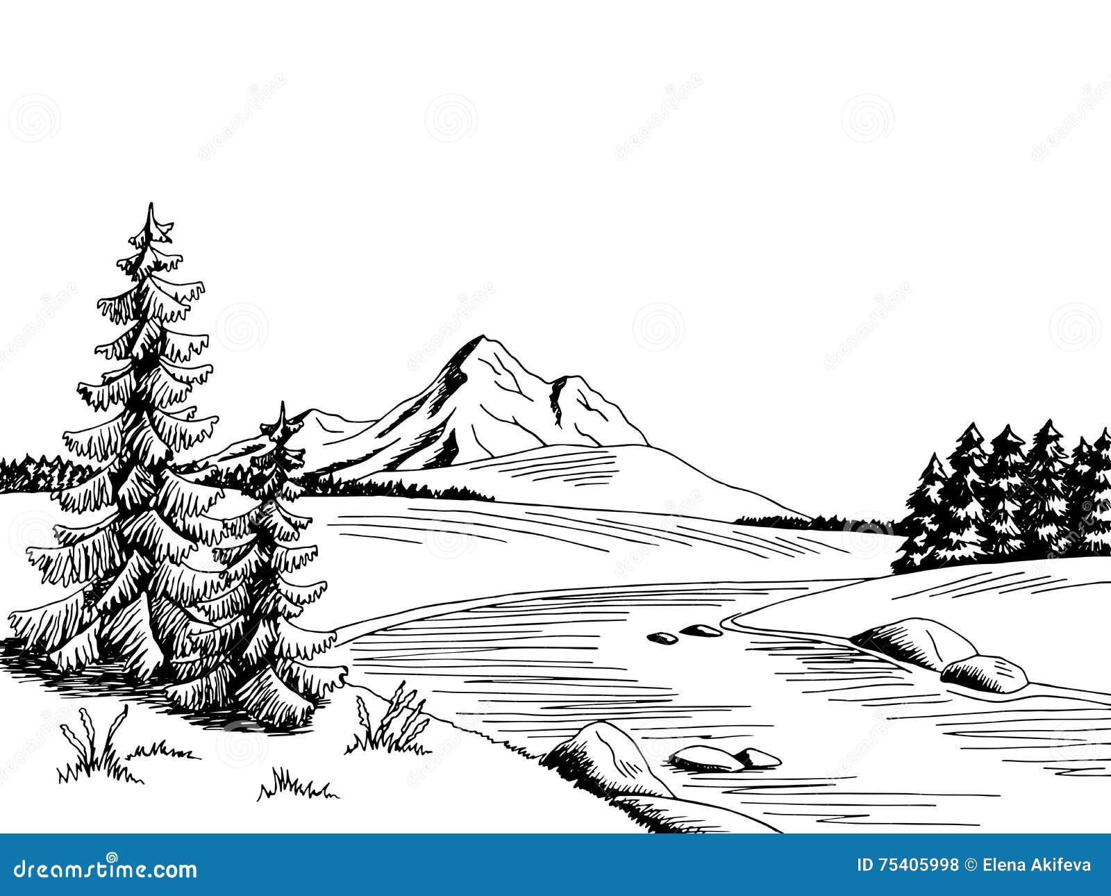 free black and white landscape clipart - photo #35