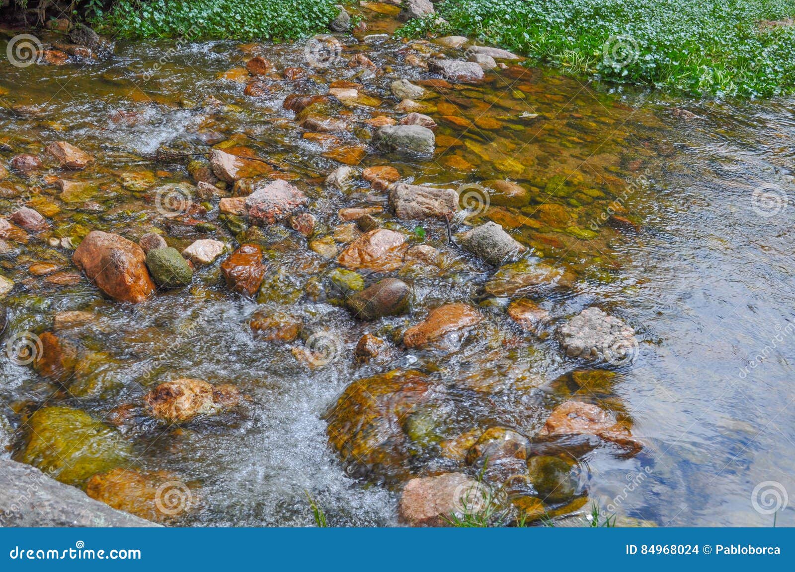 mountain river rocks in villa general belgrano, cordoba province,
