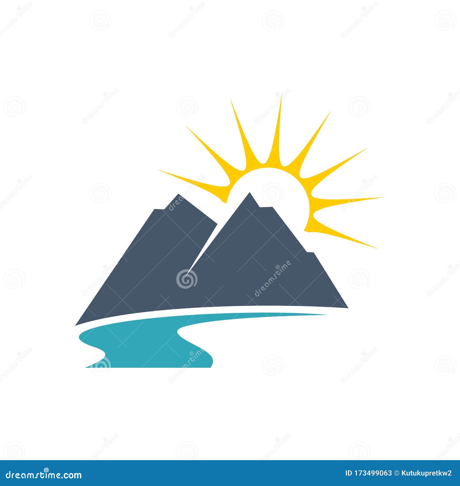 Mountain Typography Graphics For Tshirt Design With Mountains Sun