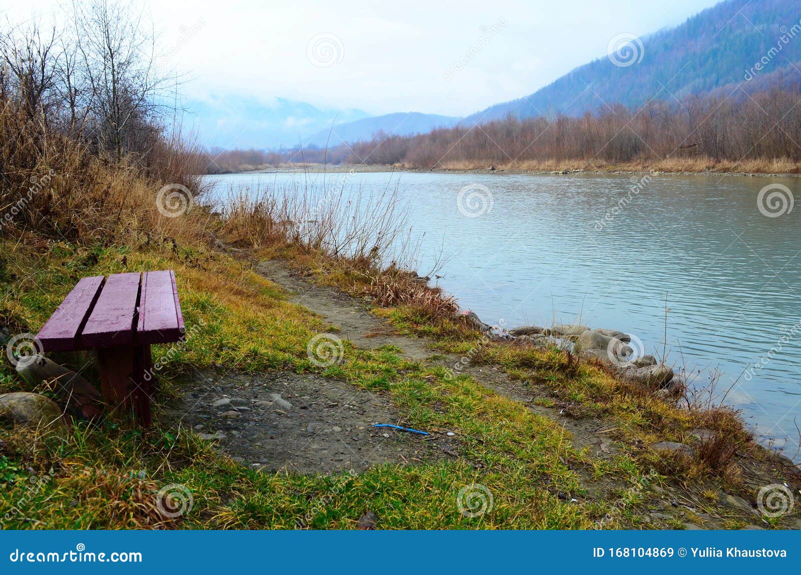 Mountain River Water Landscape Wild River In Mountains Stock Image