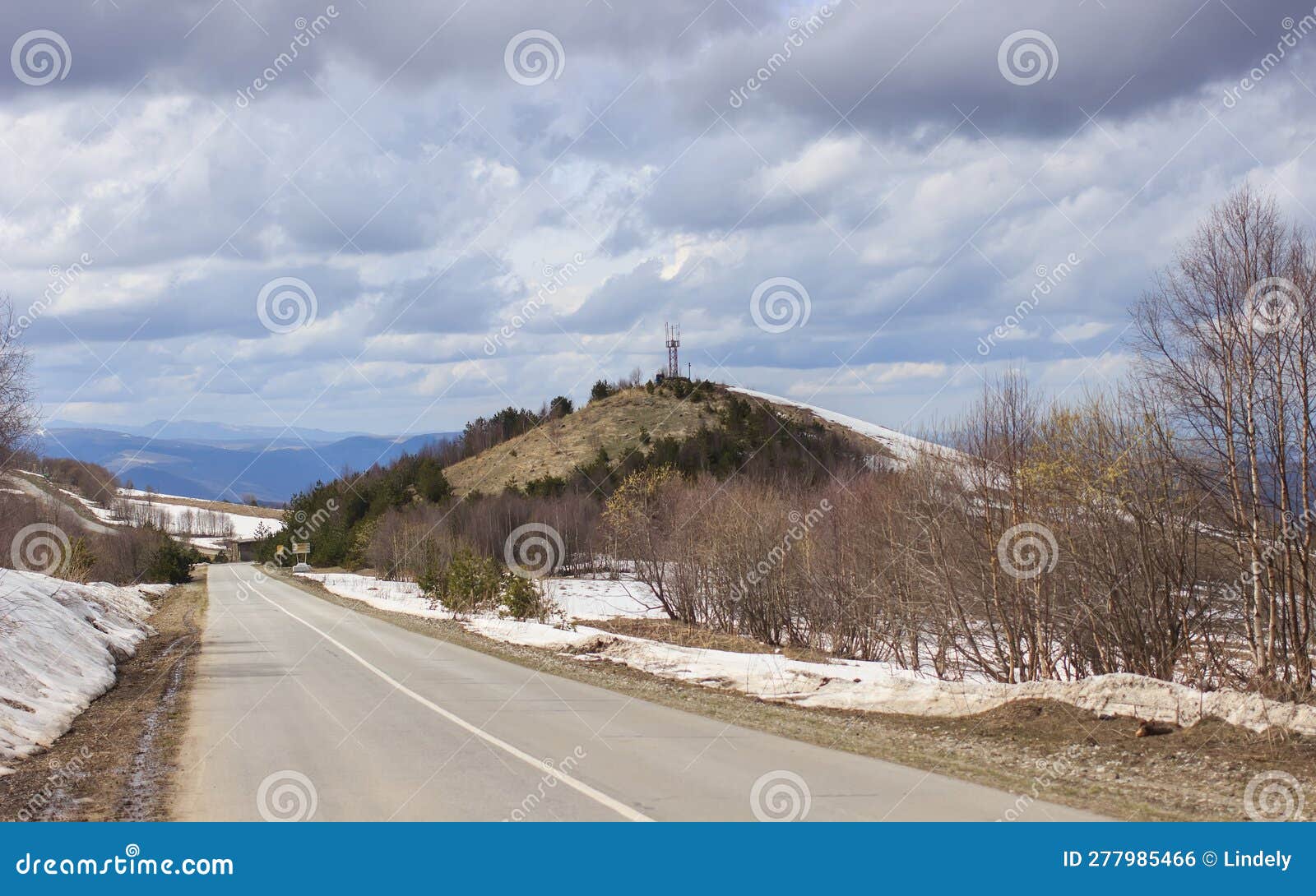 Mountain Road in Arkhyz in Spring Stock Photo Image of outdoor, ridge