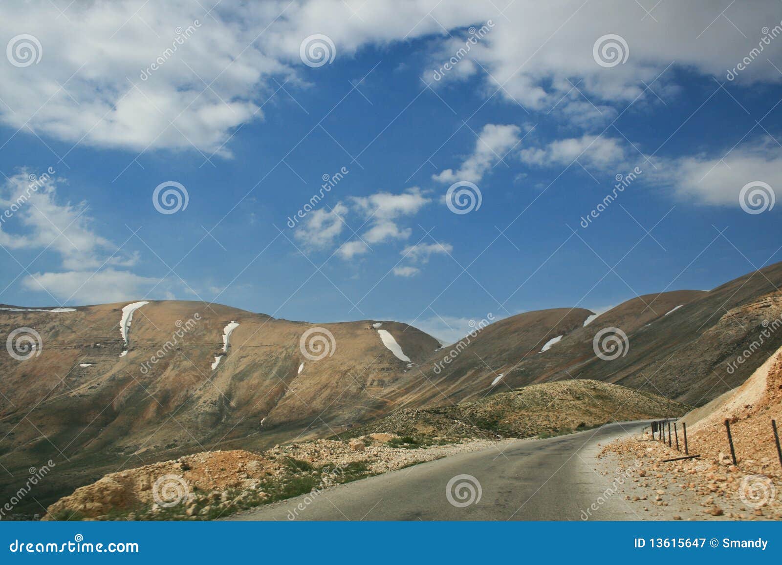 Mountain Road on the Highest Peak of Lebanon Stock Image Image of