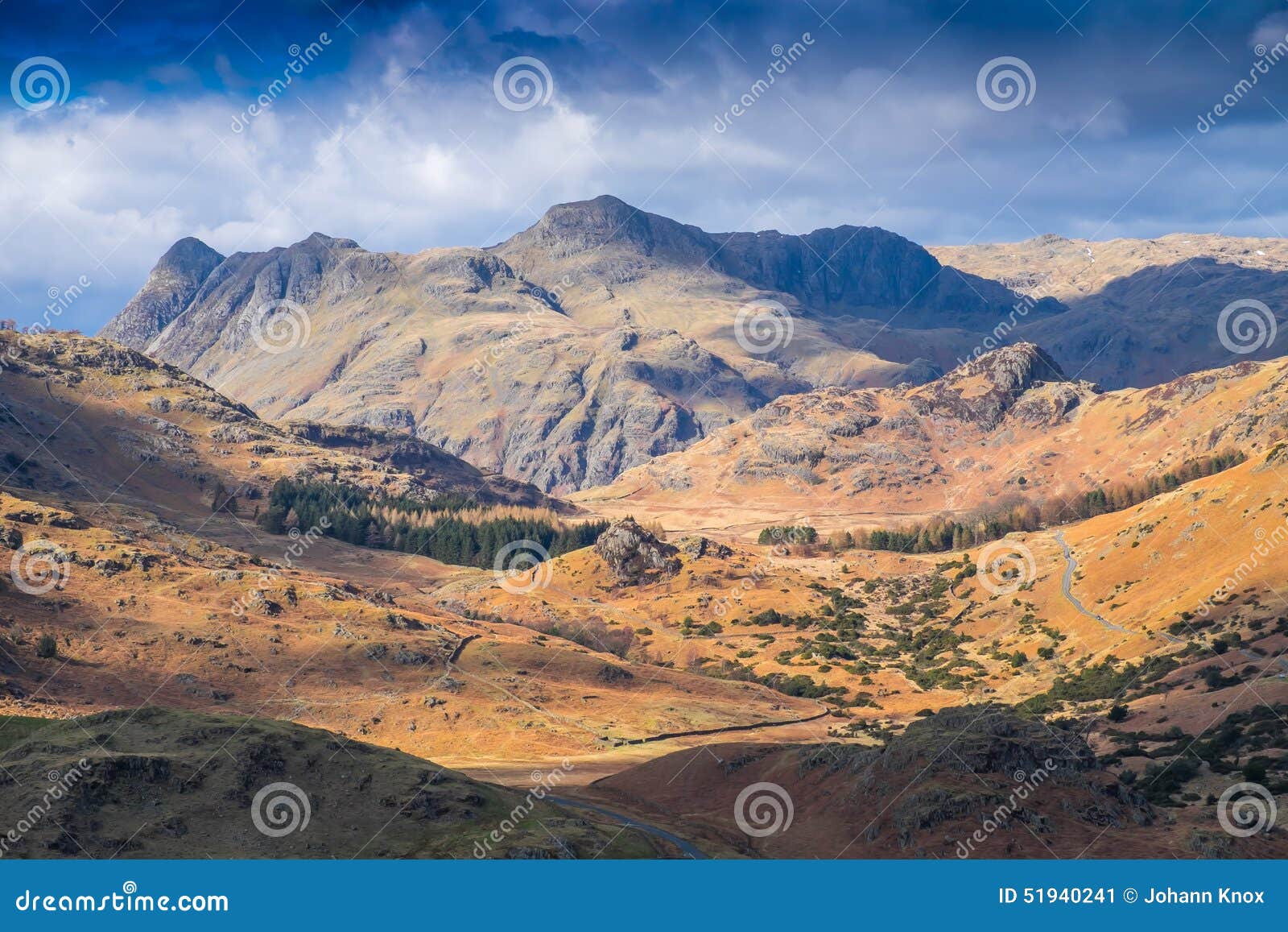 Mountain scene stock image. Image of cumbrian, mountain 51940241