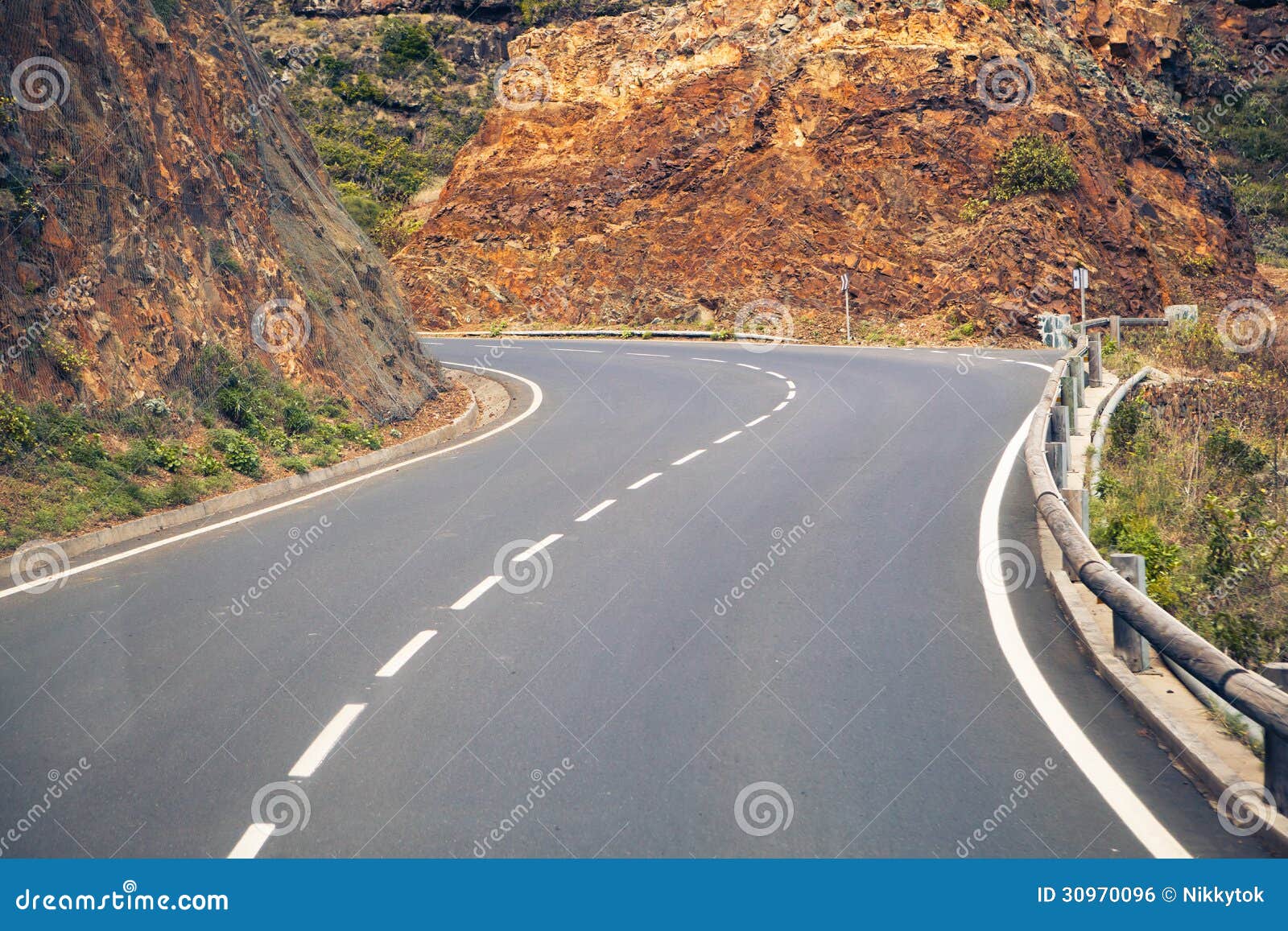 Mountain serpentine road stock photo. Image of road, teide 30970096