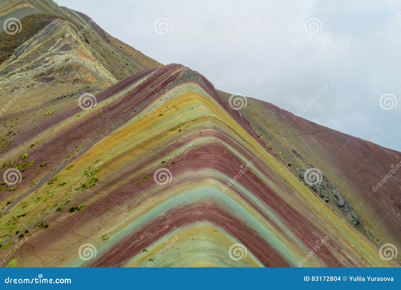 mountain of siete colores near cuzco