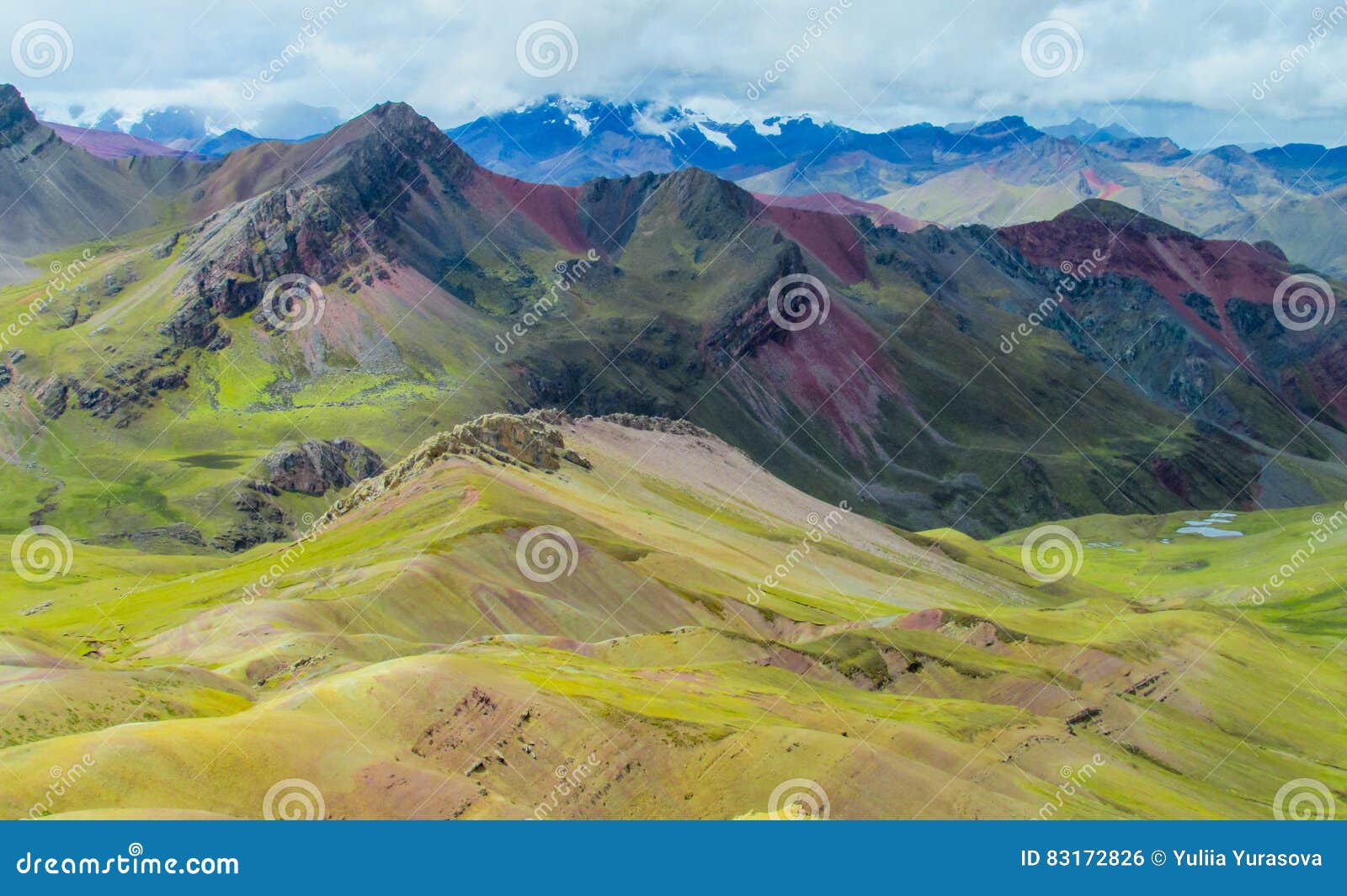 mountain of siete colores near cuzco
