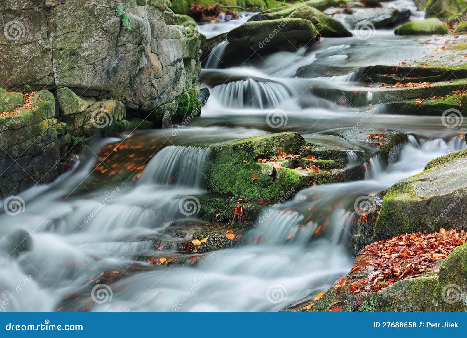 mountain stream in autumn