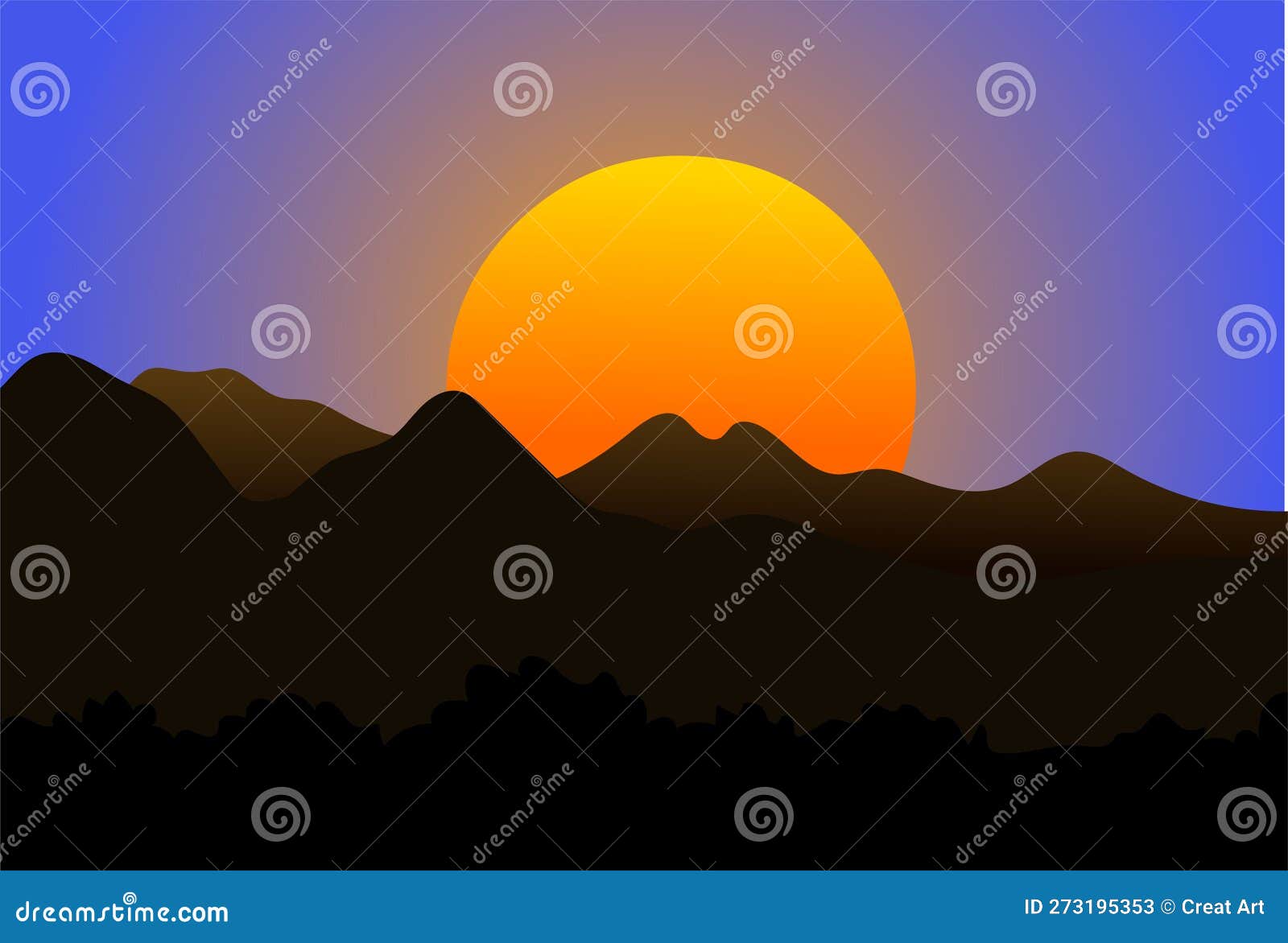 mountain sunset  background