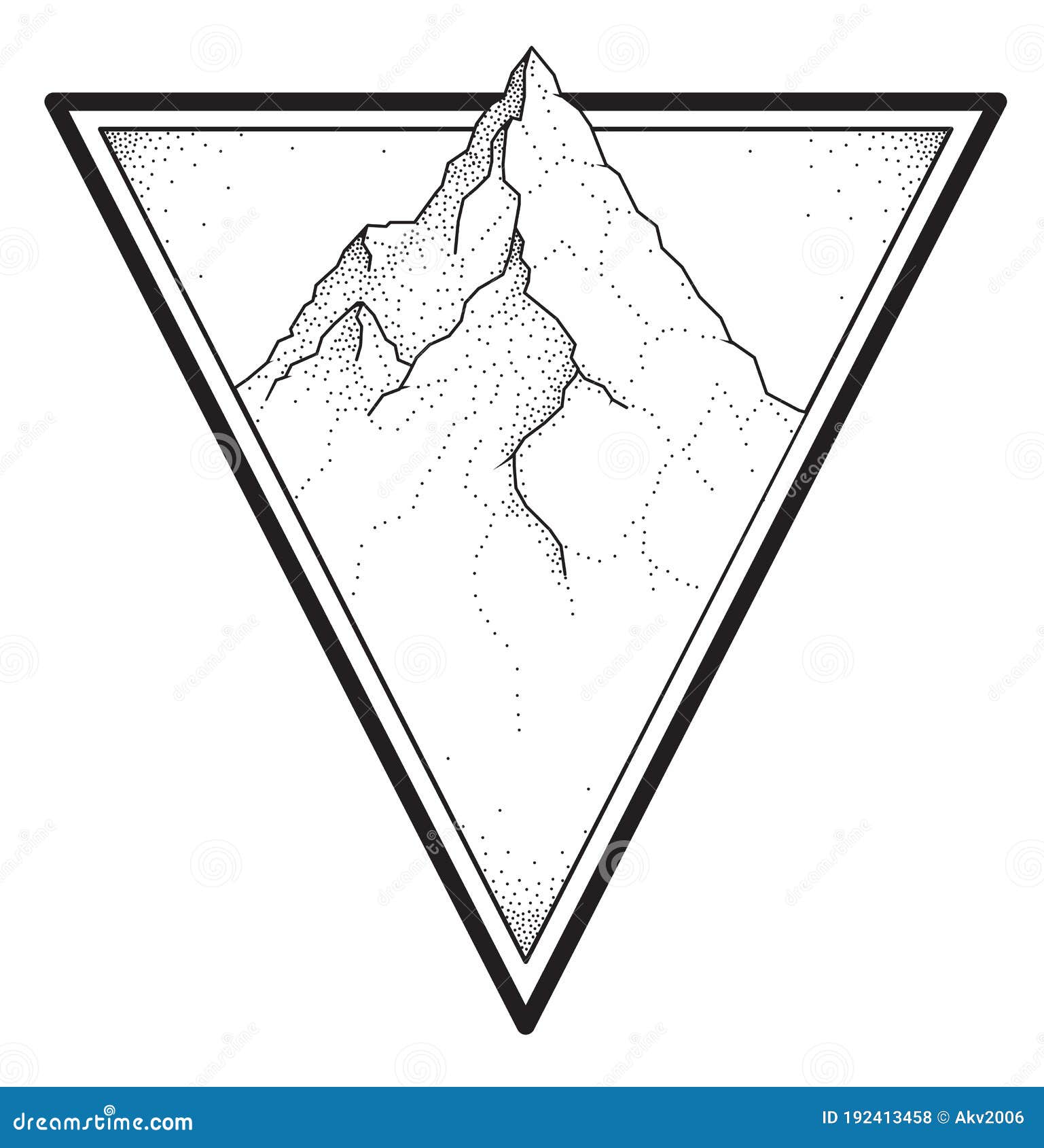 Mountain Tattoo in Dotwork Style Stock Vector - Illustration of mountain, design: 192413458 Mountain Tattoo in Dotwork Style Stock Vector - Illustration of mountain, design: 192413458