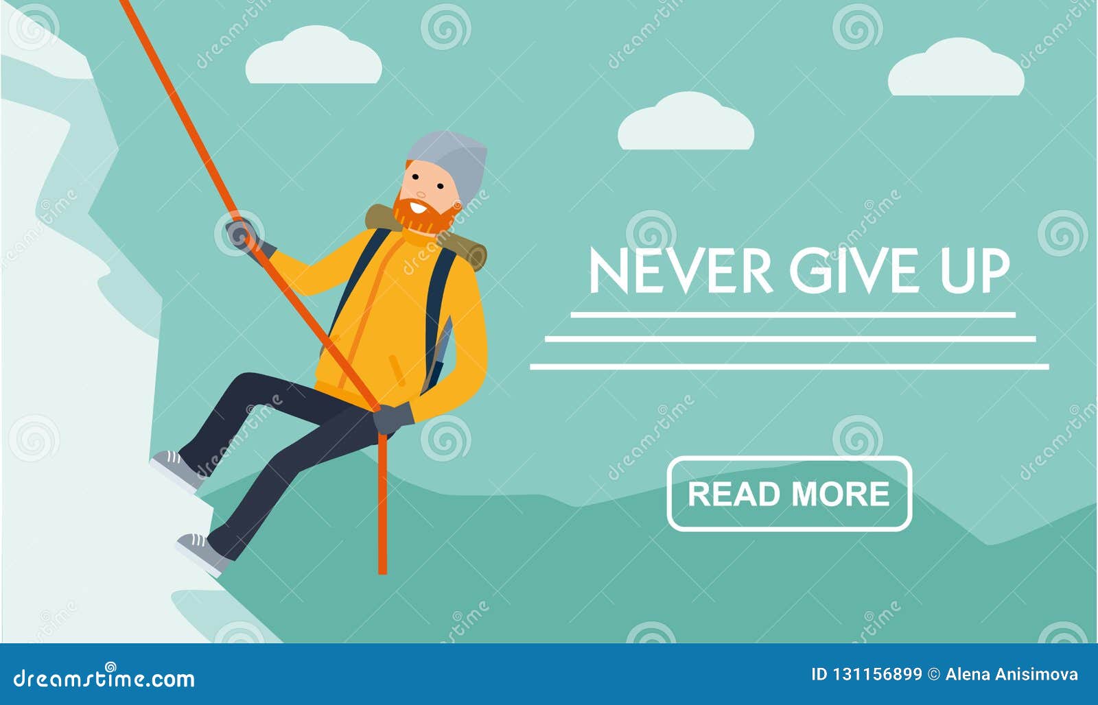 Mountain Tourism Banner.. Climber Climbs the Mountain. Never Give Up. Flat Cartoon Illustration Vector Set Stock Vector - Illustration of dangle, fearless: 131156899 Mountain Tourism Banner.. Climber Climbs the Mountain. Never Give Up. Flat Cartoon Illustration Vector Set Stock Vector - Illustration of dangle, fearless: 131156899