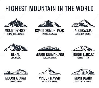 Mountain Tourist Vector Logos Set. Posters Adventures Outdoors. Stock ...