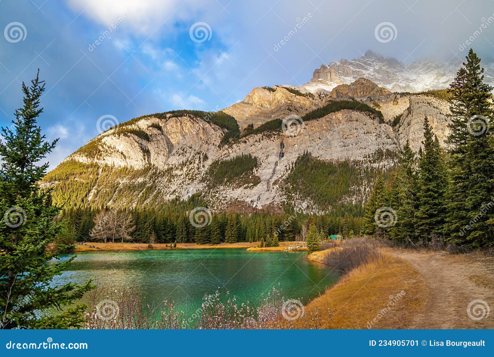 mountain trail by cascade ponds