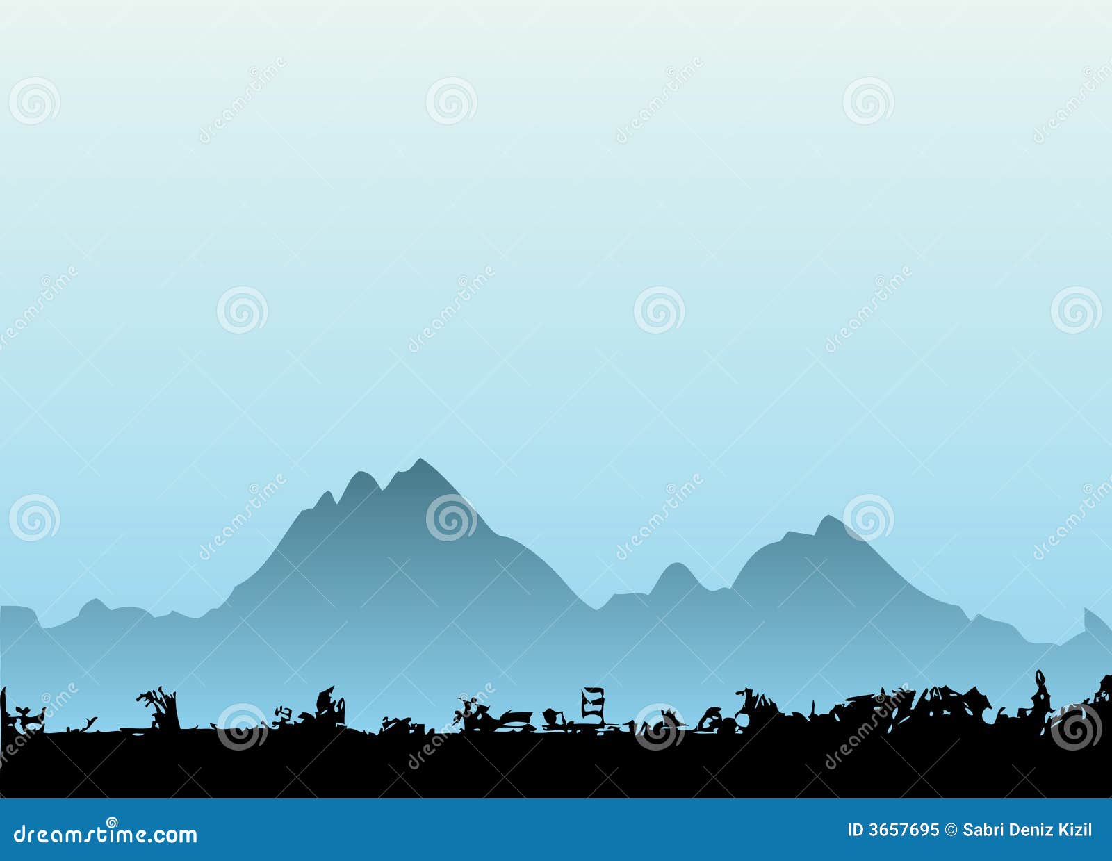 Mountain vector 2 stock vector. Illustration of idyllic - 3657695