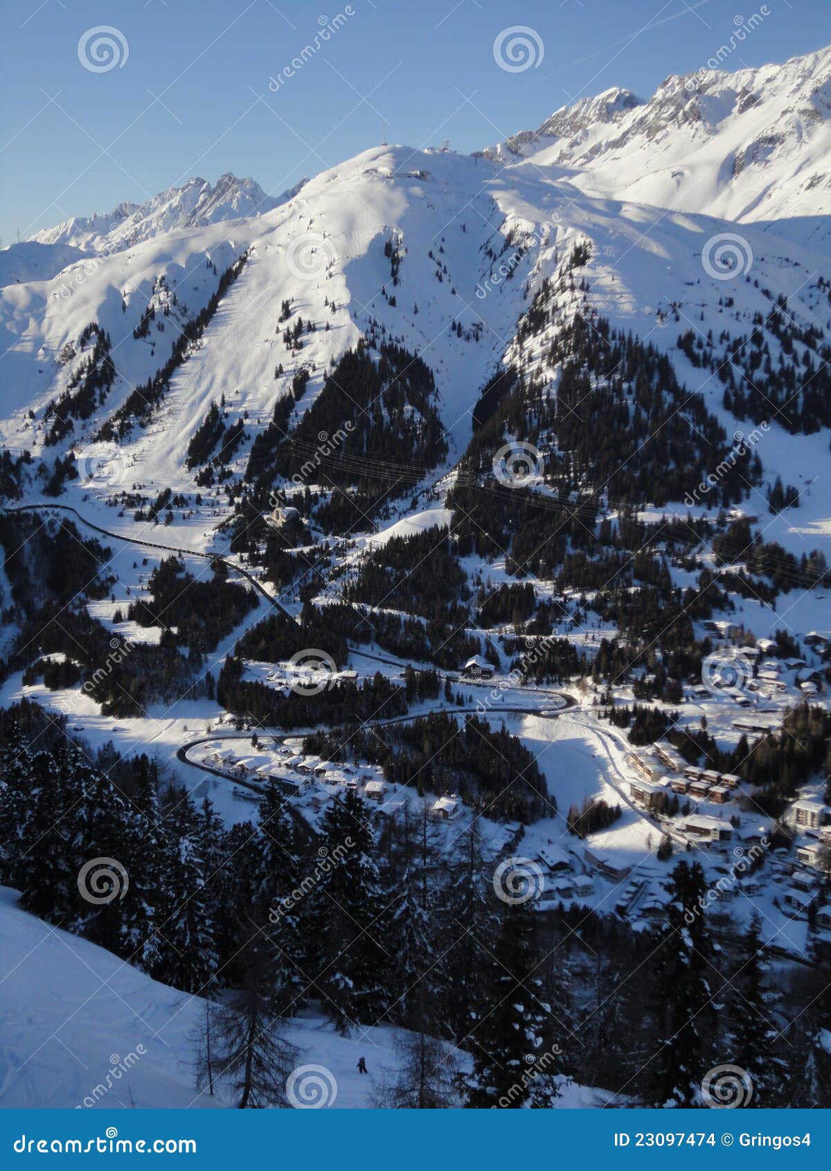 the mountain village of st-anton arlberg tyrol