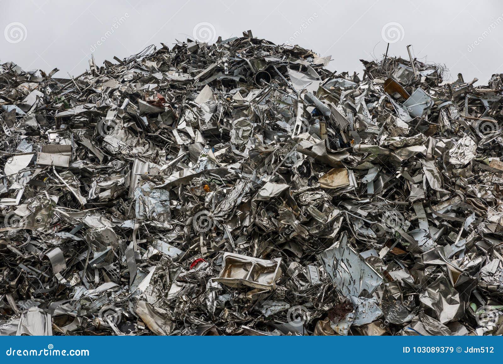 mountain of recycling steel