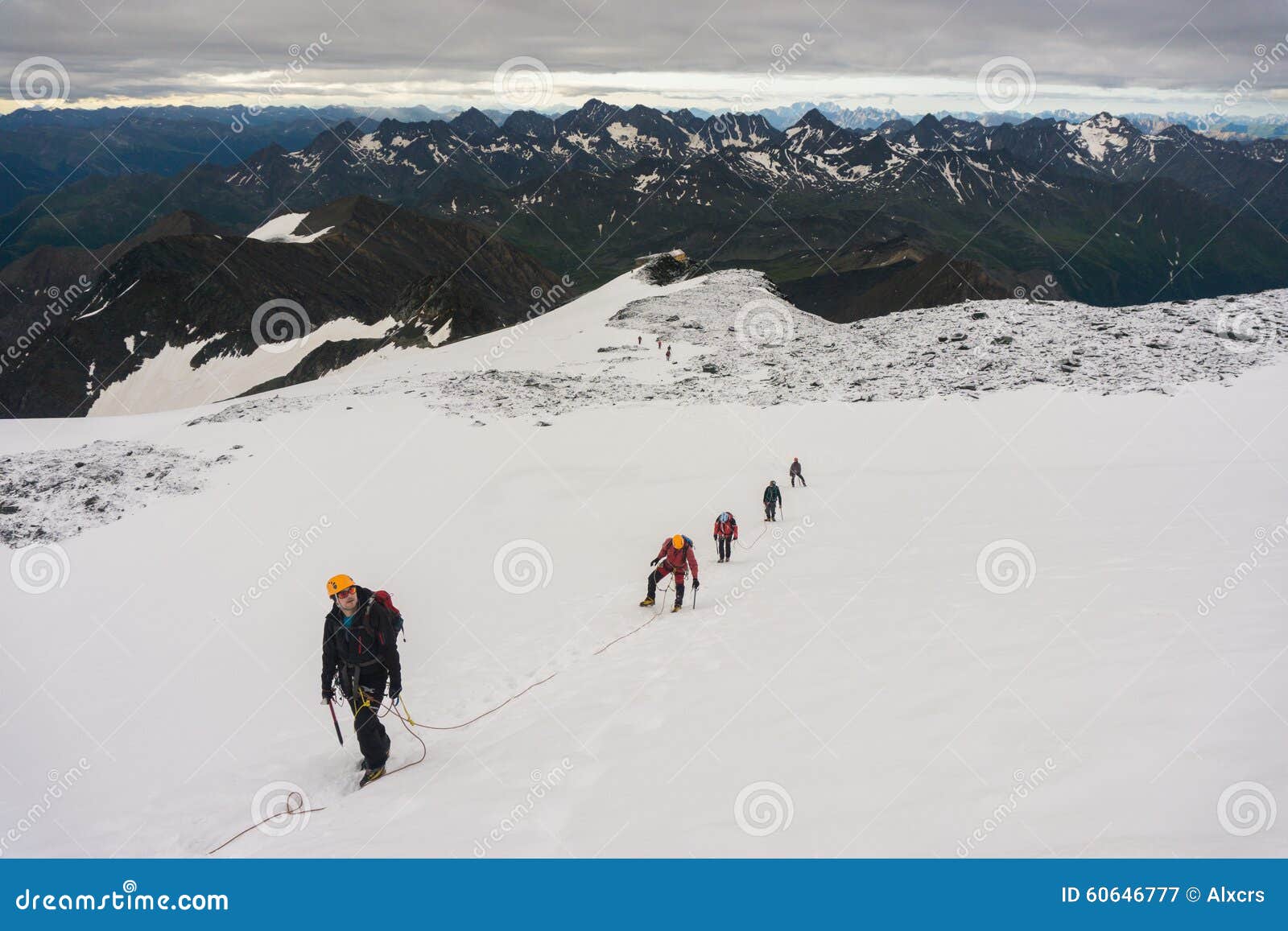 Mountaineers Roped Up on the Glacier Editorial Photography Image of hike, adventure 60646777