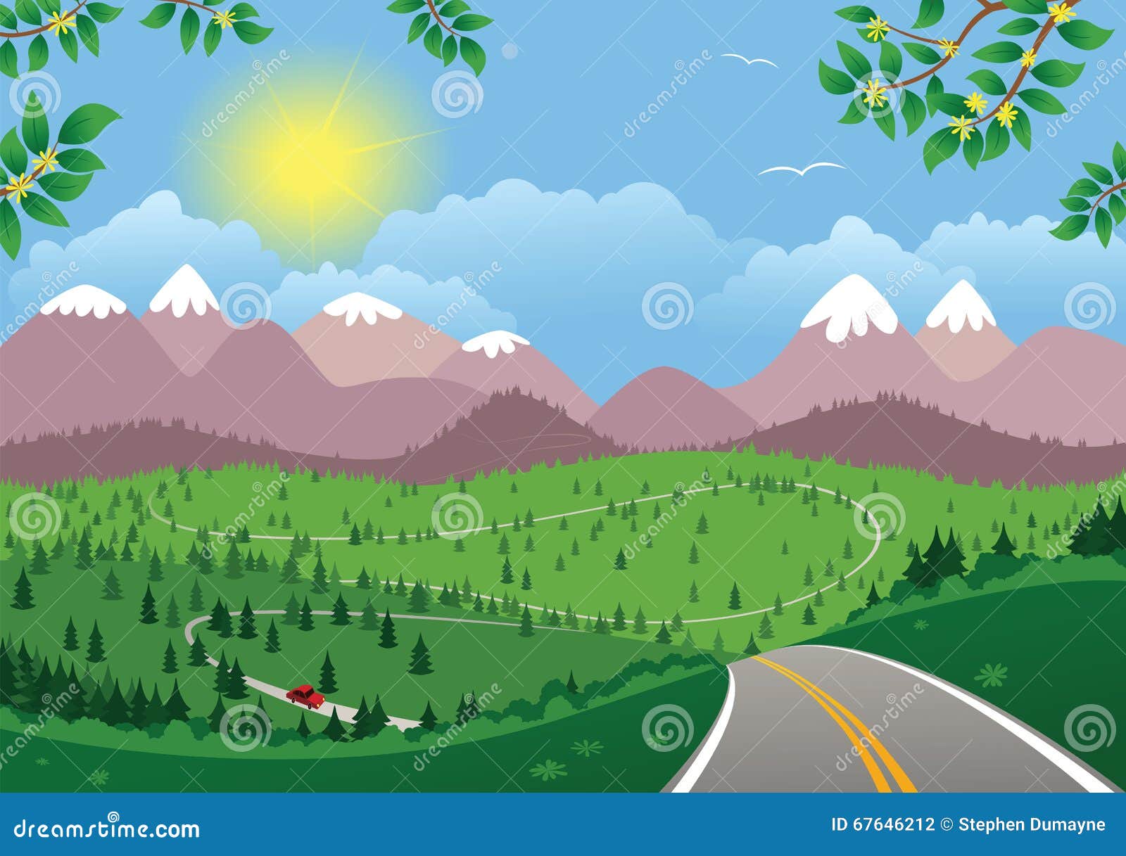 mountainous daytime landscape