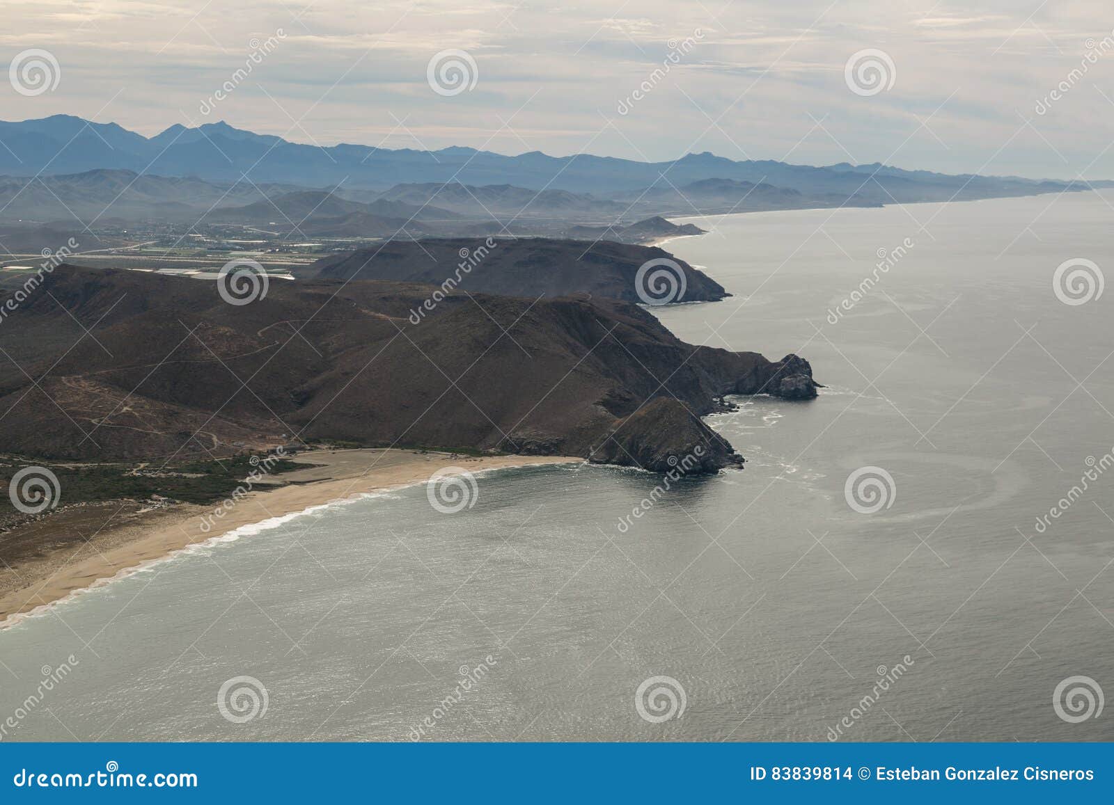 mountains on the beach