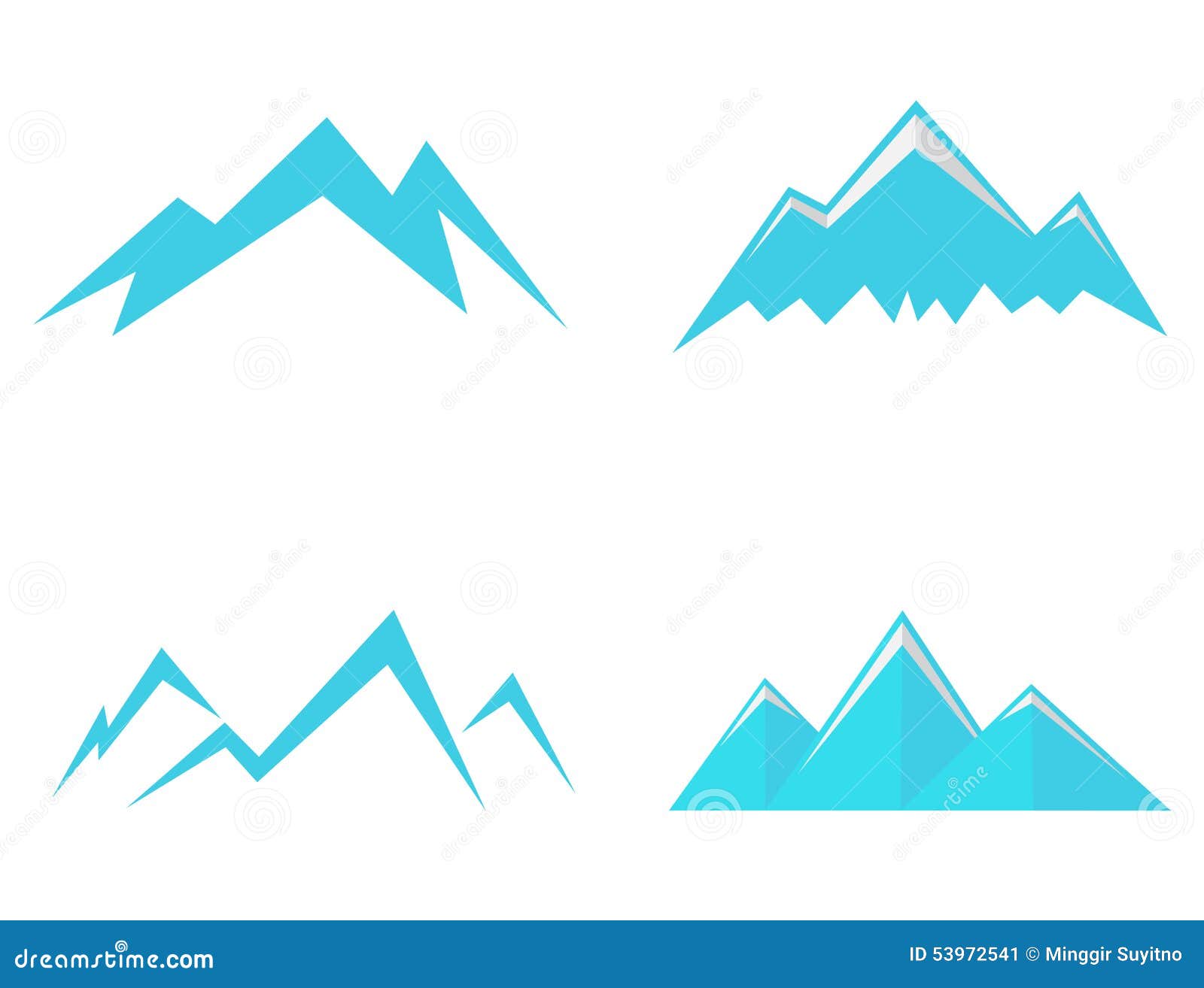 Mountains Icons stock vector. Illustration of peak, design - 53972541