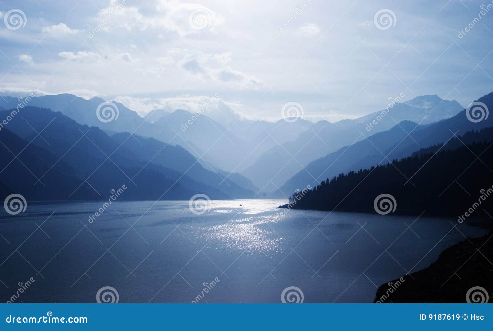 mountains and lake