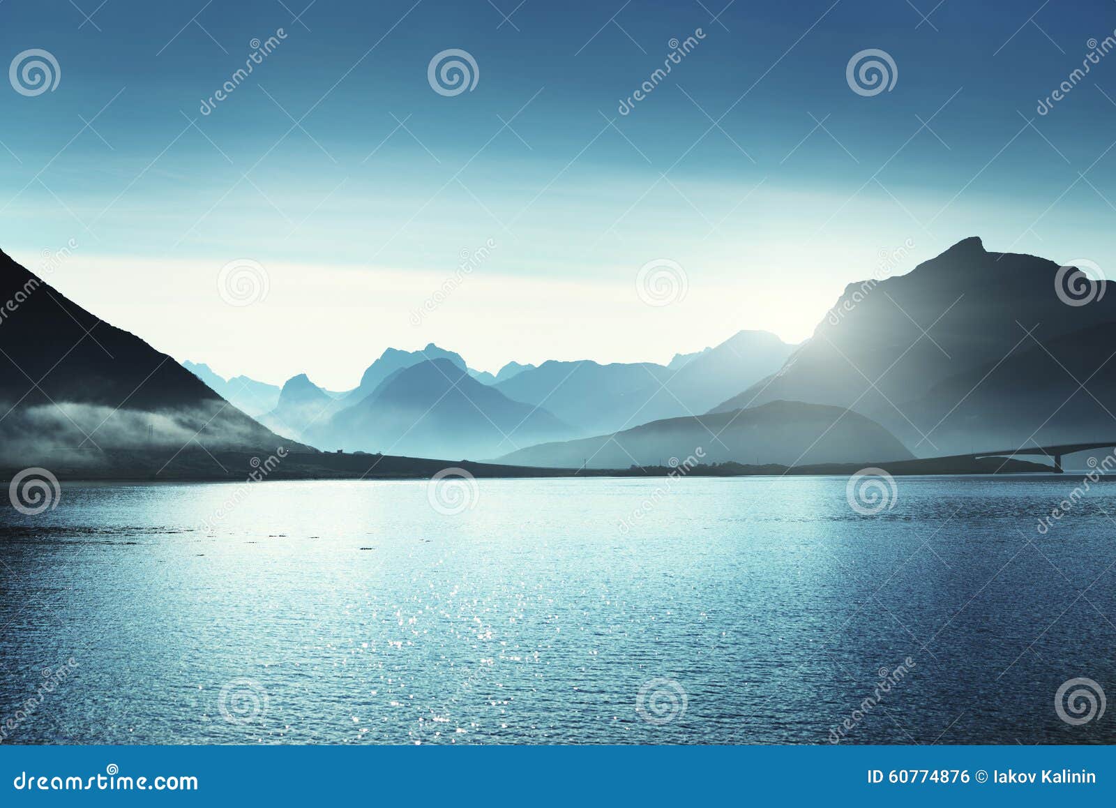mountains on lofoten islands, norway