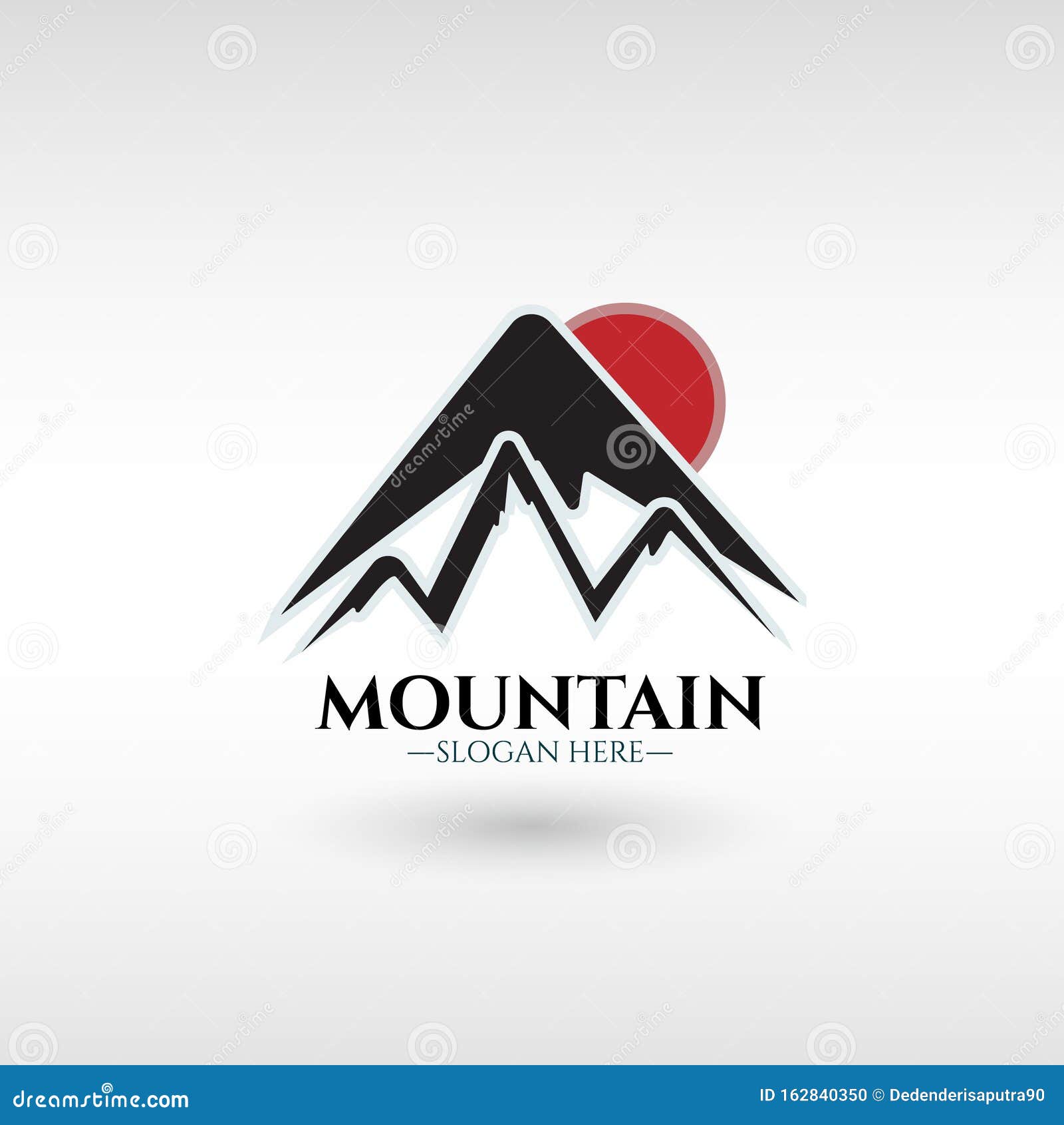 Mountains Logo Illustration, Outdoor Adventure. Illustration Peak, Hill ...