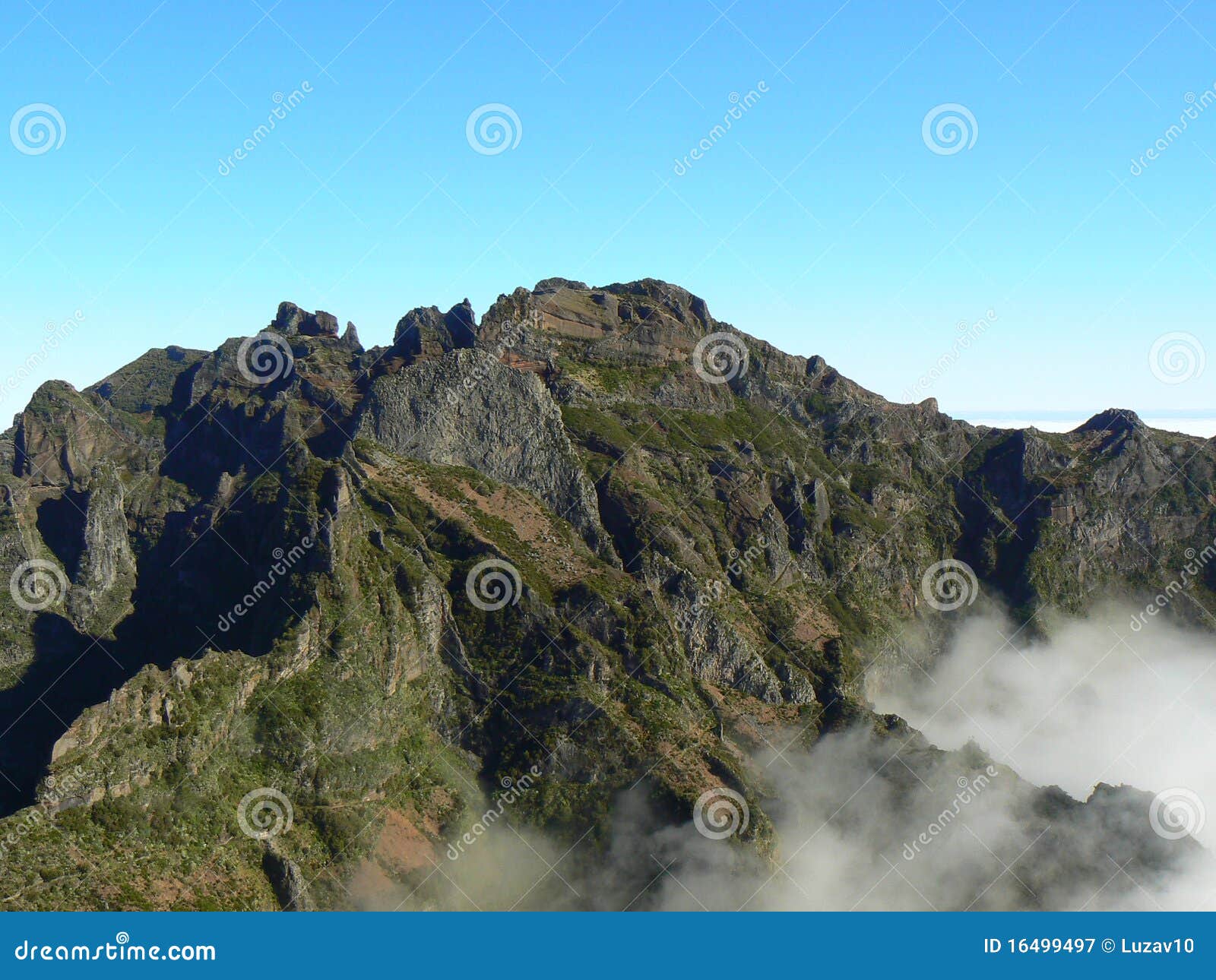 Mountains in Madeira stock image. Image of clouds, portugal 16499497