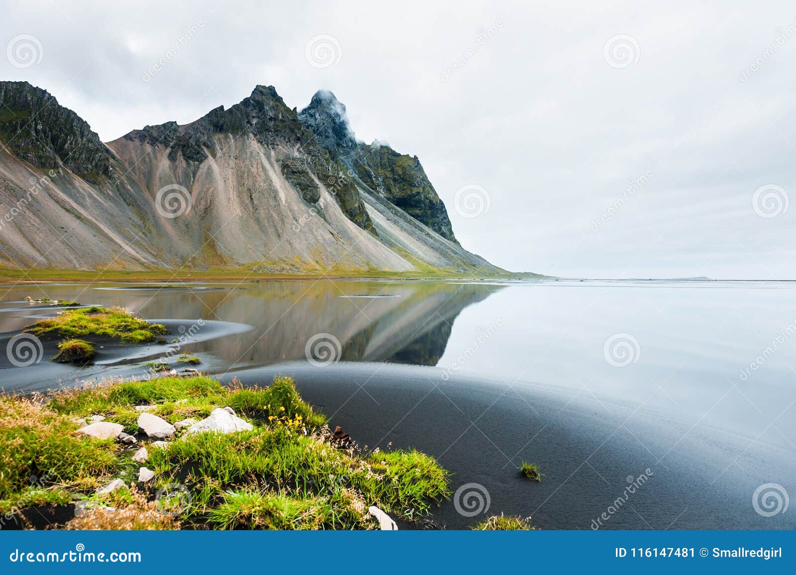 Mountains on the Shore of Atlantic Ocean in Iceland Stock Image - Image of background, ocean