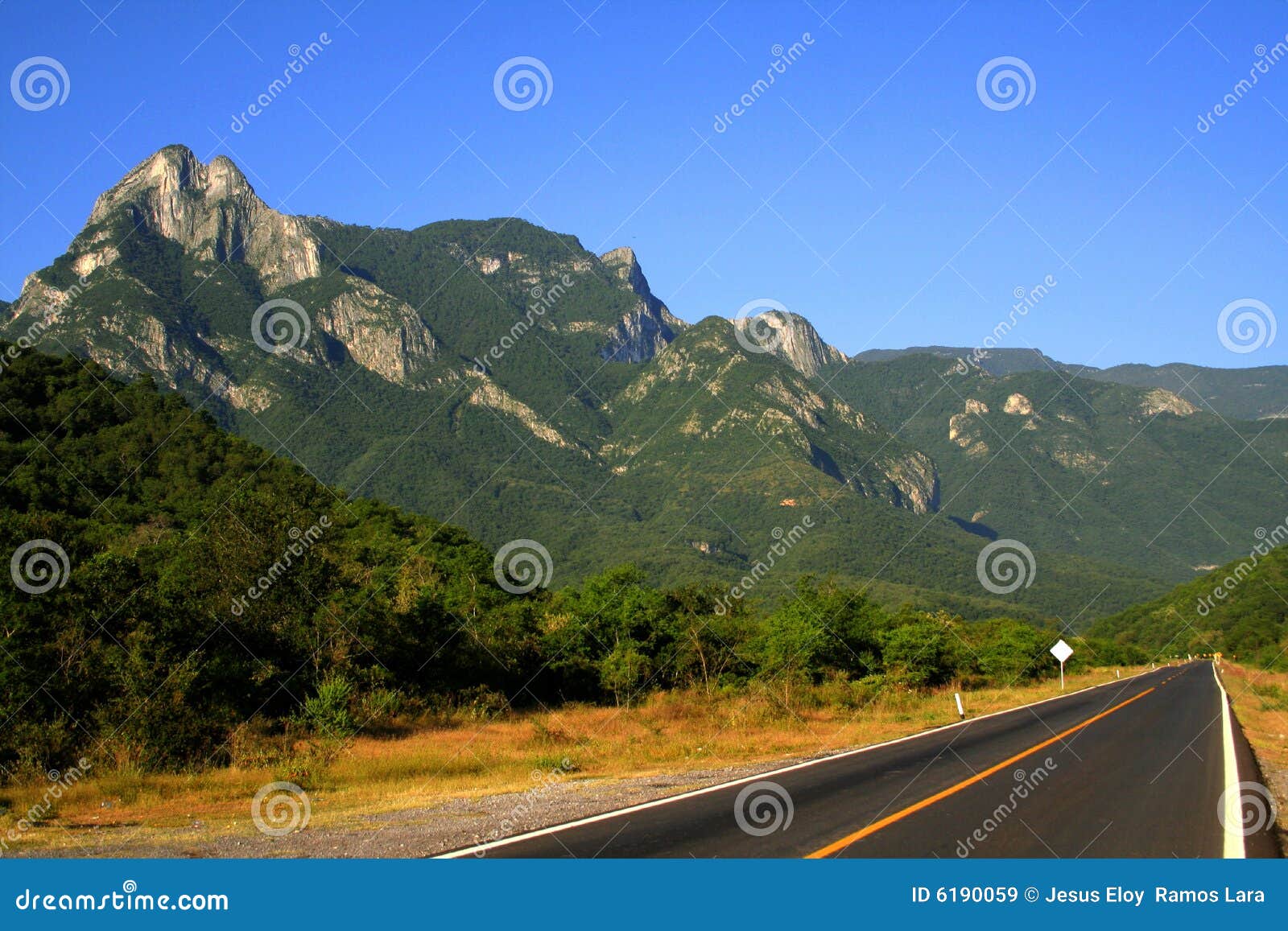 mountains and road in nuevo leon, mexico iii