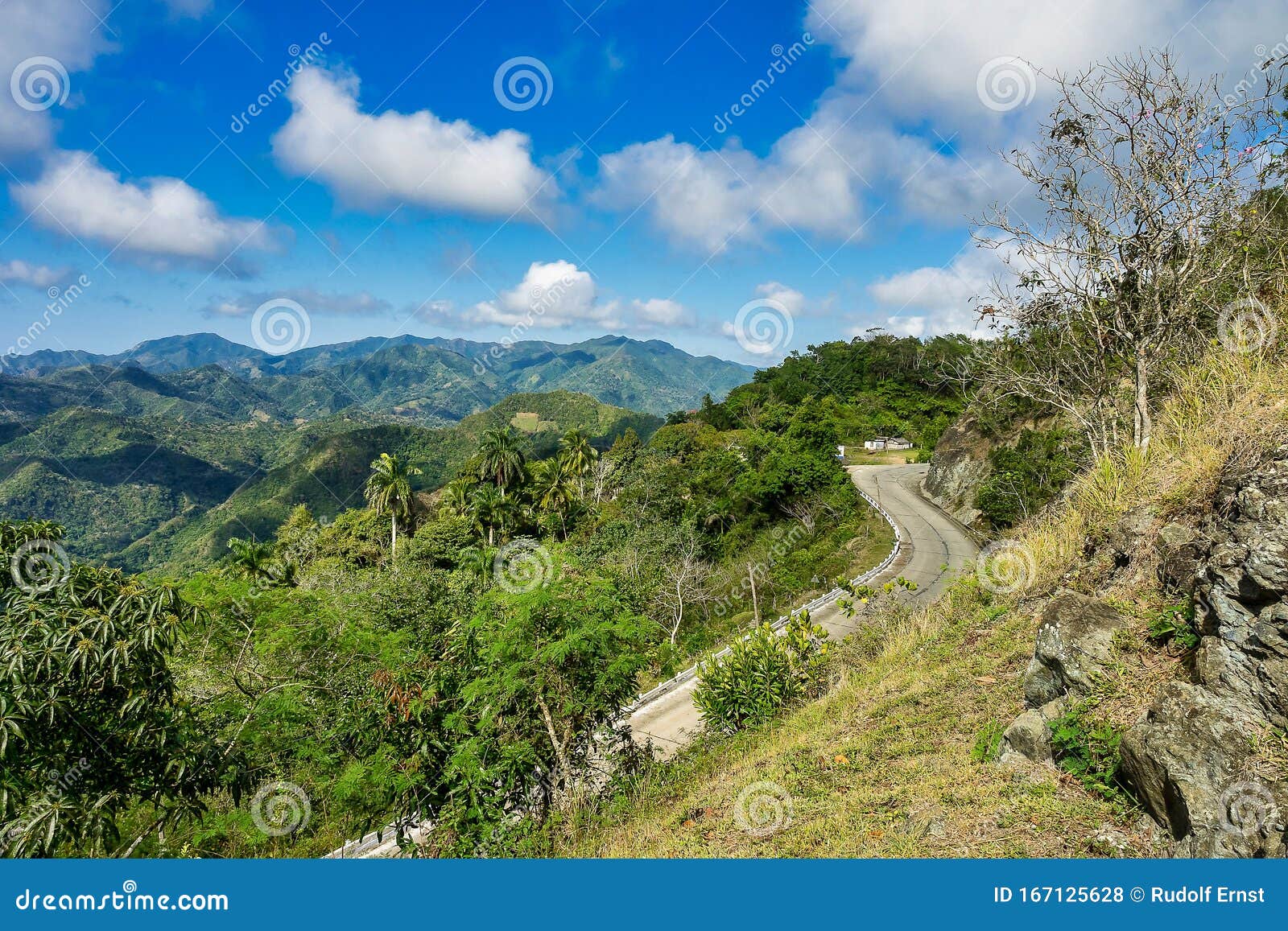 mountains on the road of la farola near baracoa in cuba