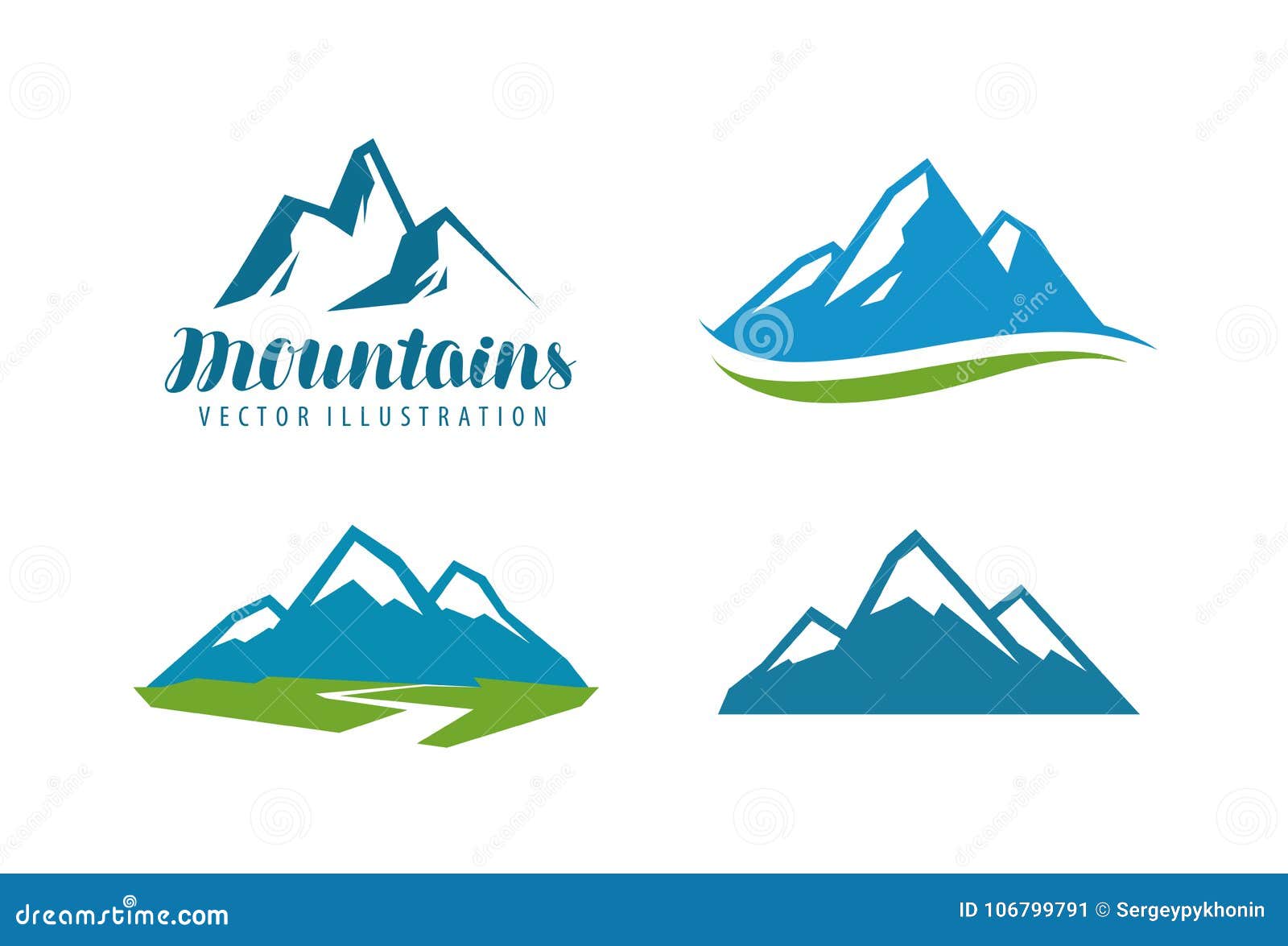 mountains, rock logo or label. mountaineering, climbing, alpinism icon.  
